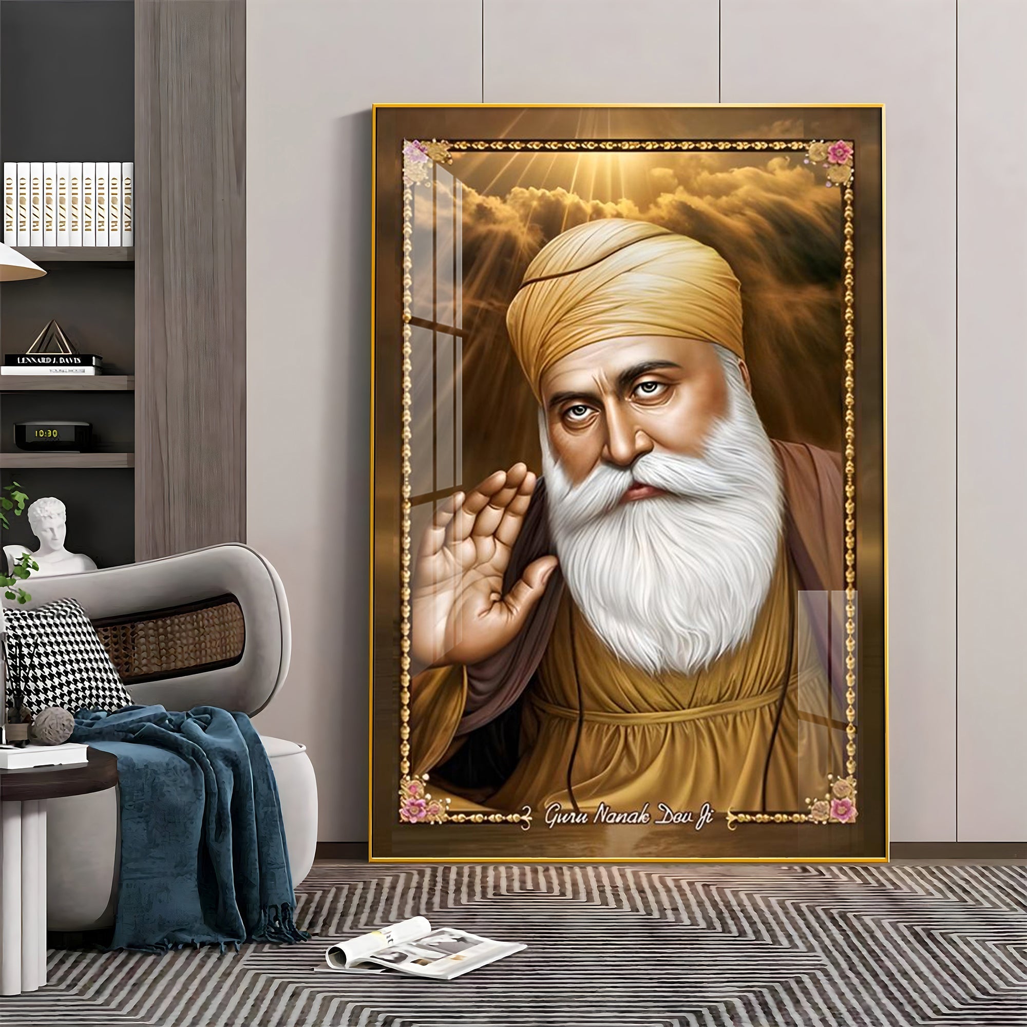 Guru Nanak Dev Ji Premium Acrylic Vertical Wall Art - The Next Decor