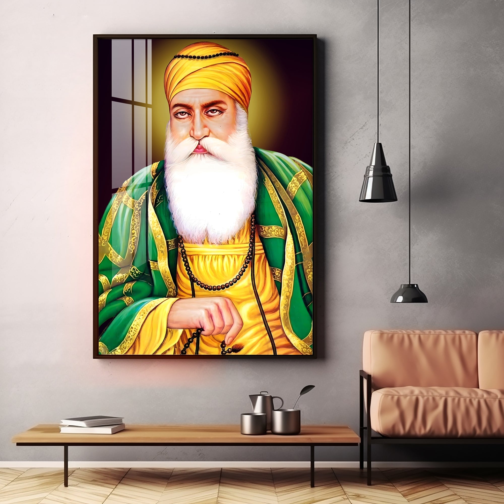Guru Nanak Ji Premium Vertical Acrylic Wall Art - The Next Decor