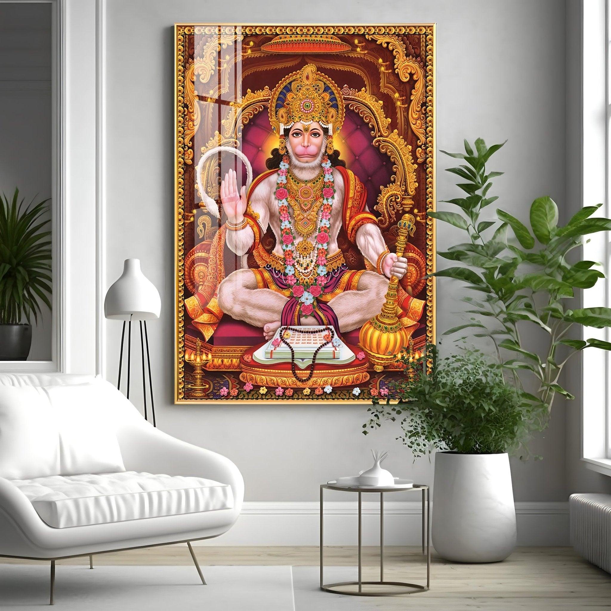 Hanuman's Blessing Premium Vertical Acrylic Wall Art - The Next Decor