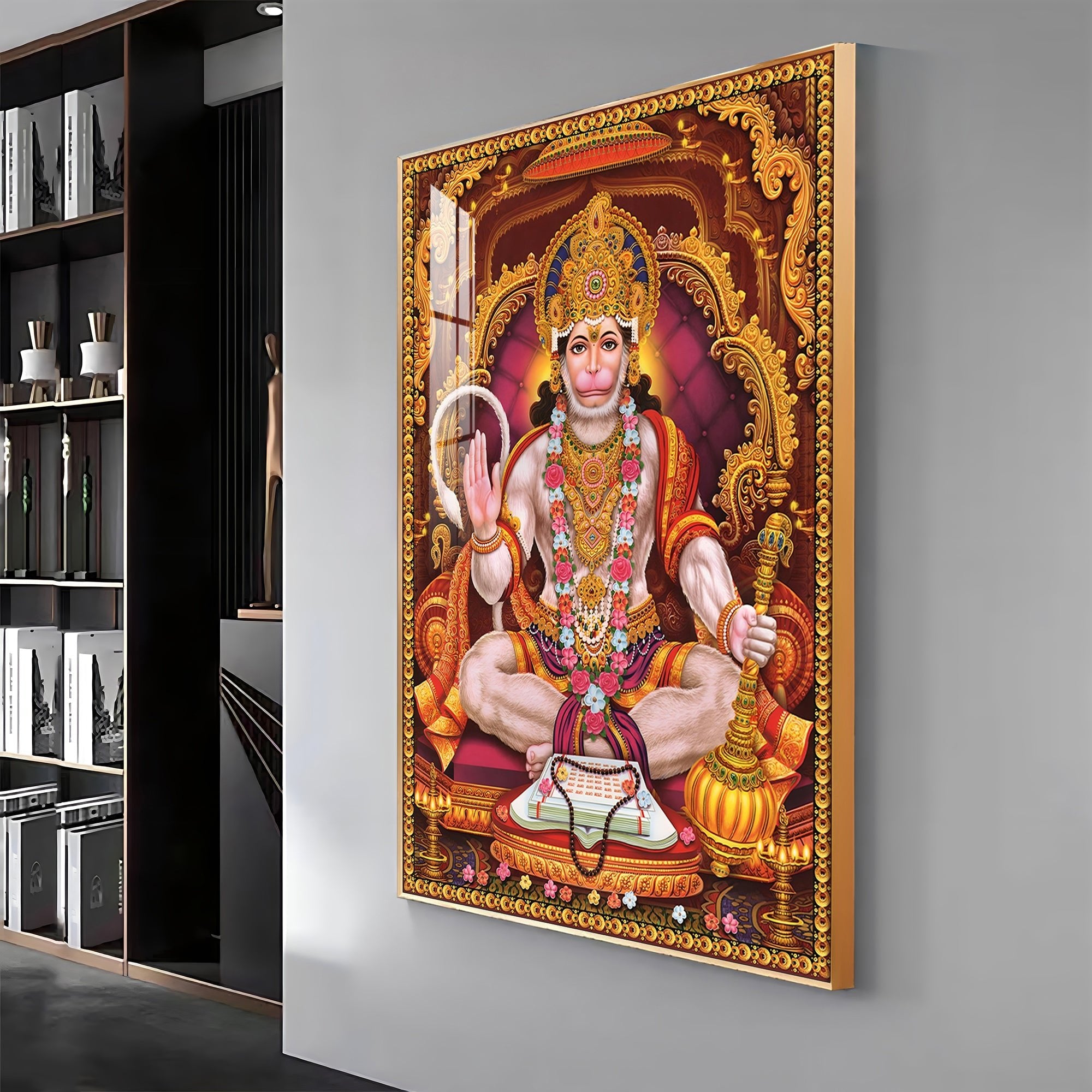 Hanuman's Blessing Premium Vertical Acrylic Wall Art - The Next Decor
