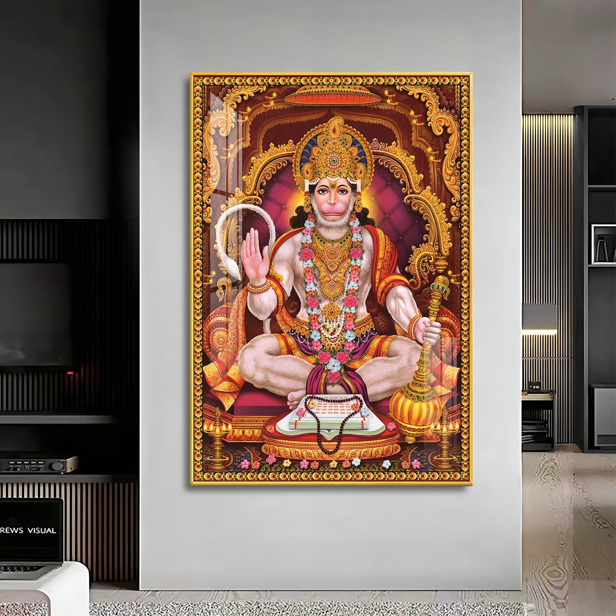 Hanuman's Blessing Premium Vertical Acrylic Wall Art - The Next Decor