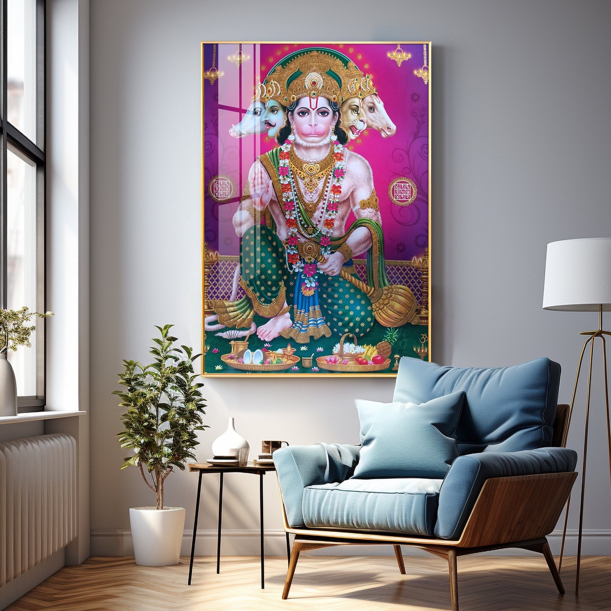 Hanuman's Glory Premium Vertical Acrylic Wall Art - The Next Decor