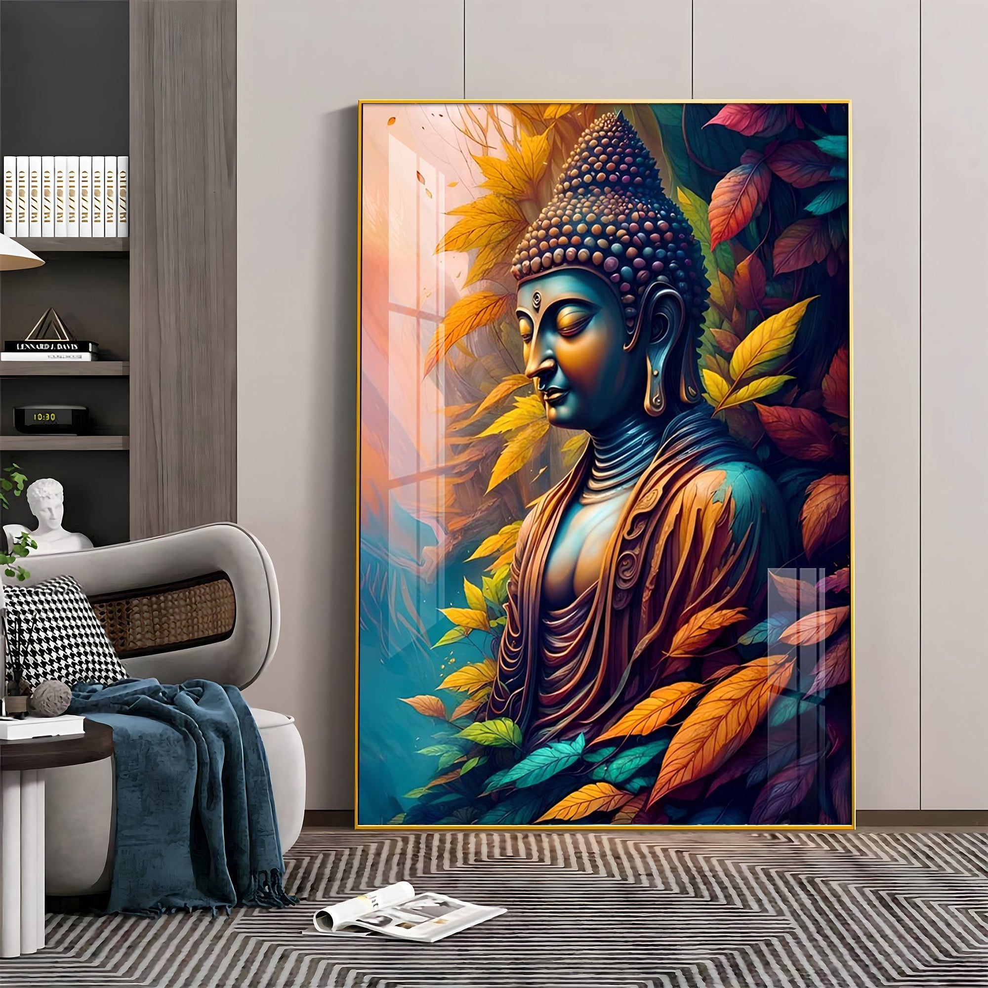 Indianara Buddha Premium Acrylic Vertical Wall Art - The Next Decor