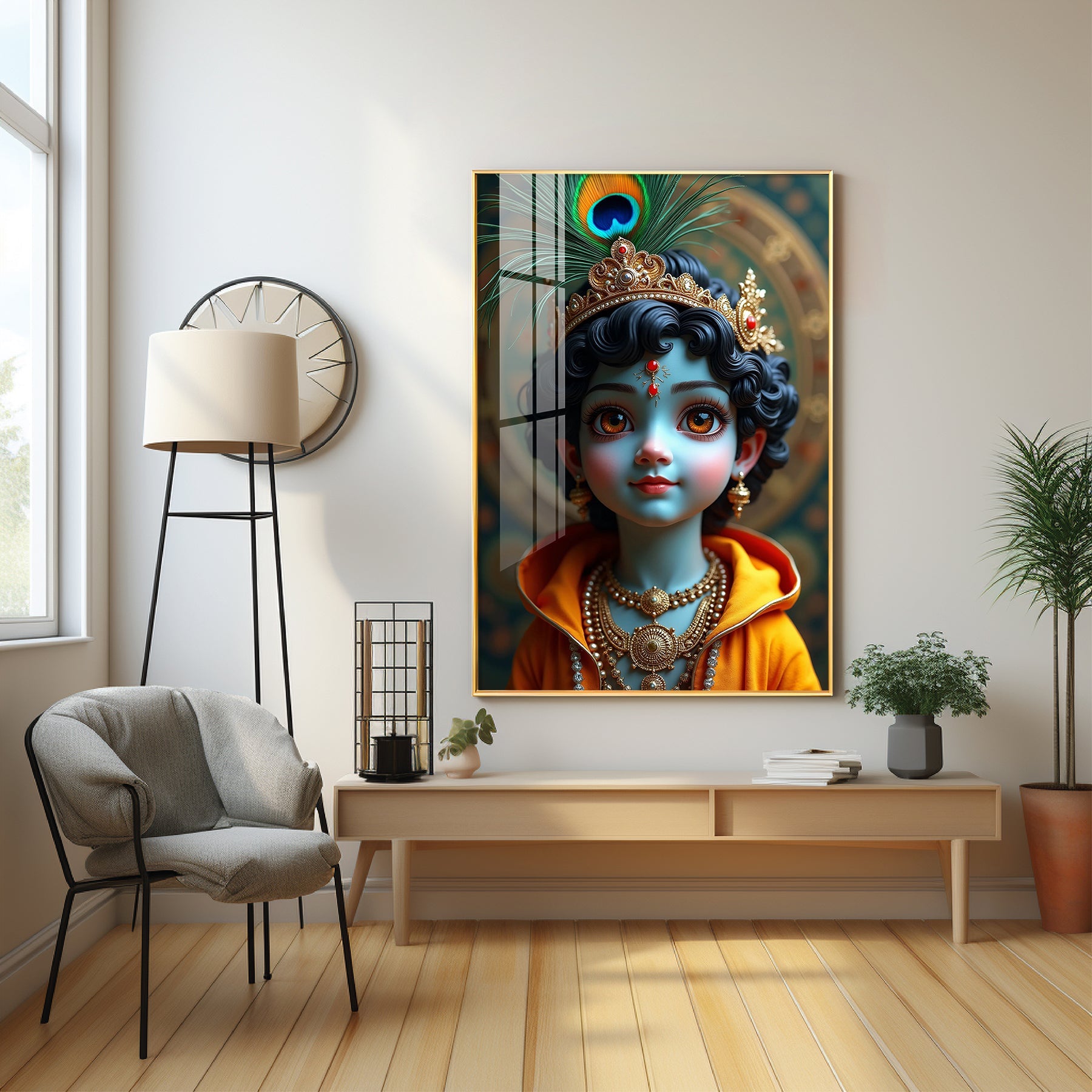 Infinite Krishna Imagery Premium Acrylic Wall Art - The Next Decor