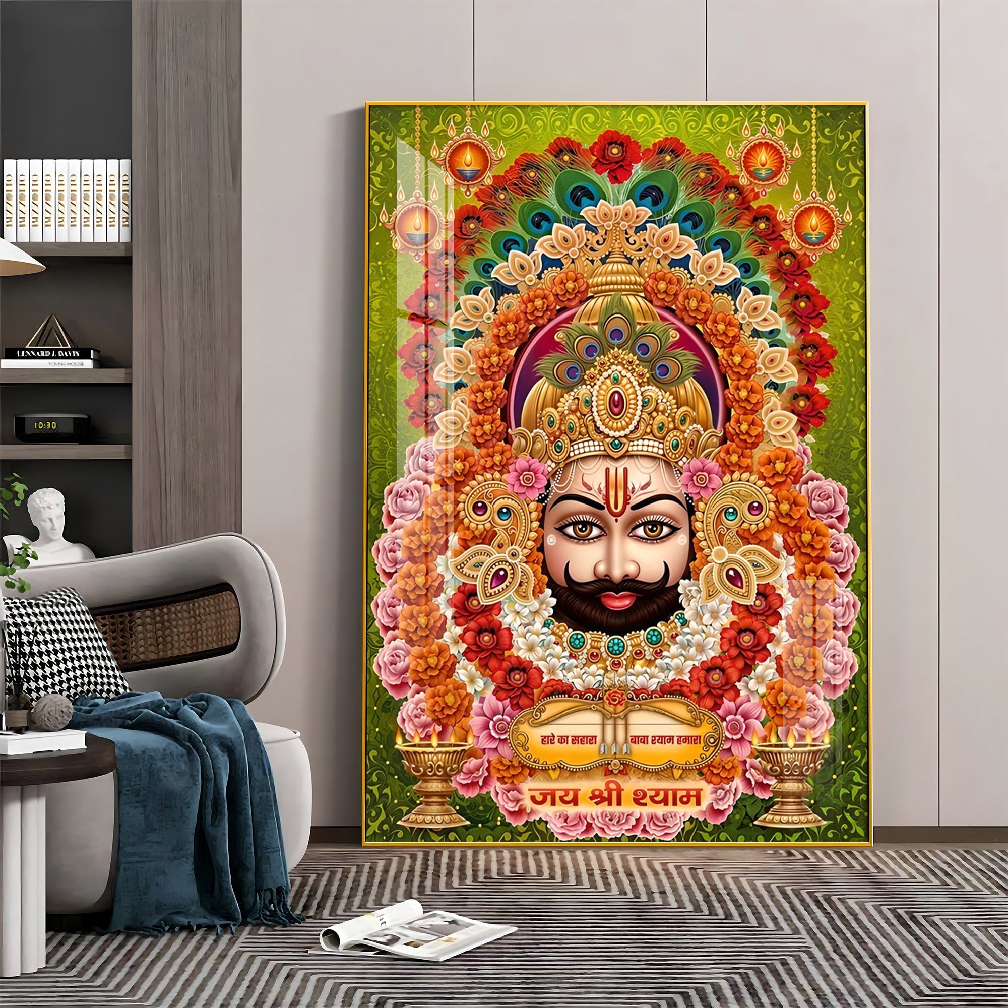 Jai Shree Shyam Premium Acrylic Vertical Wall Art - The Next Decor