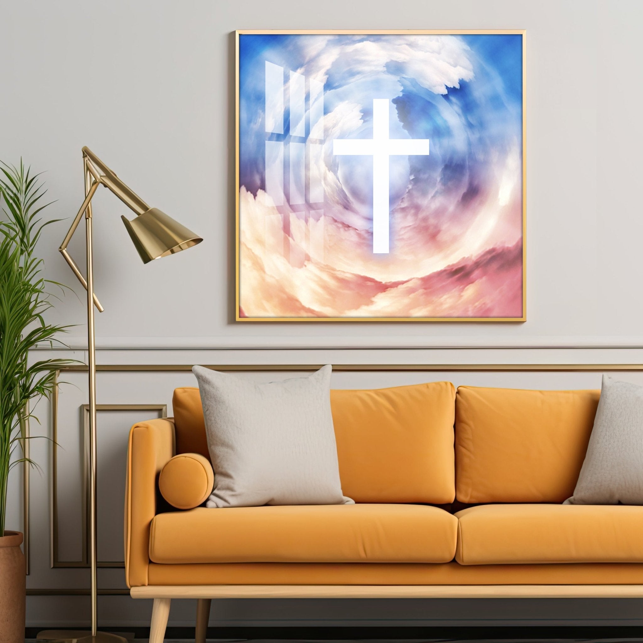 Jesus Cross Premium Acrylic Square Wall Art - The Next Decor