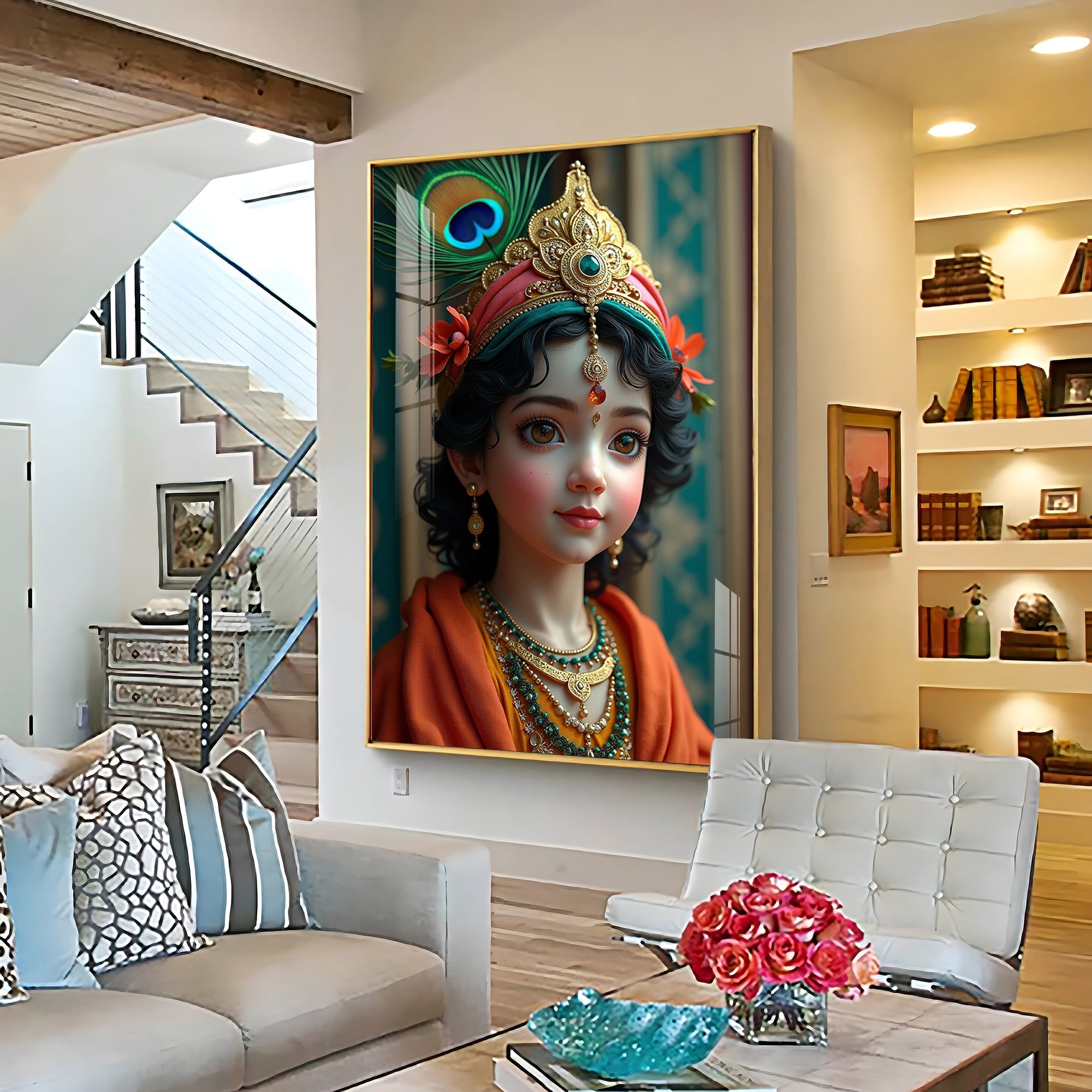 Krishna Reverberations Premium Acrylic Wall Art - The Next Decor