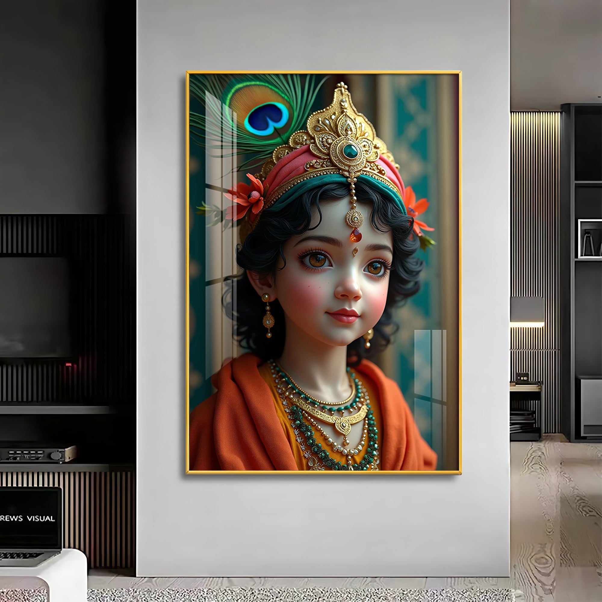 Krishna Reverberations Premium Acrylic Wall Art - The Next Decor