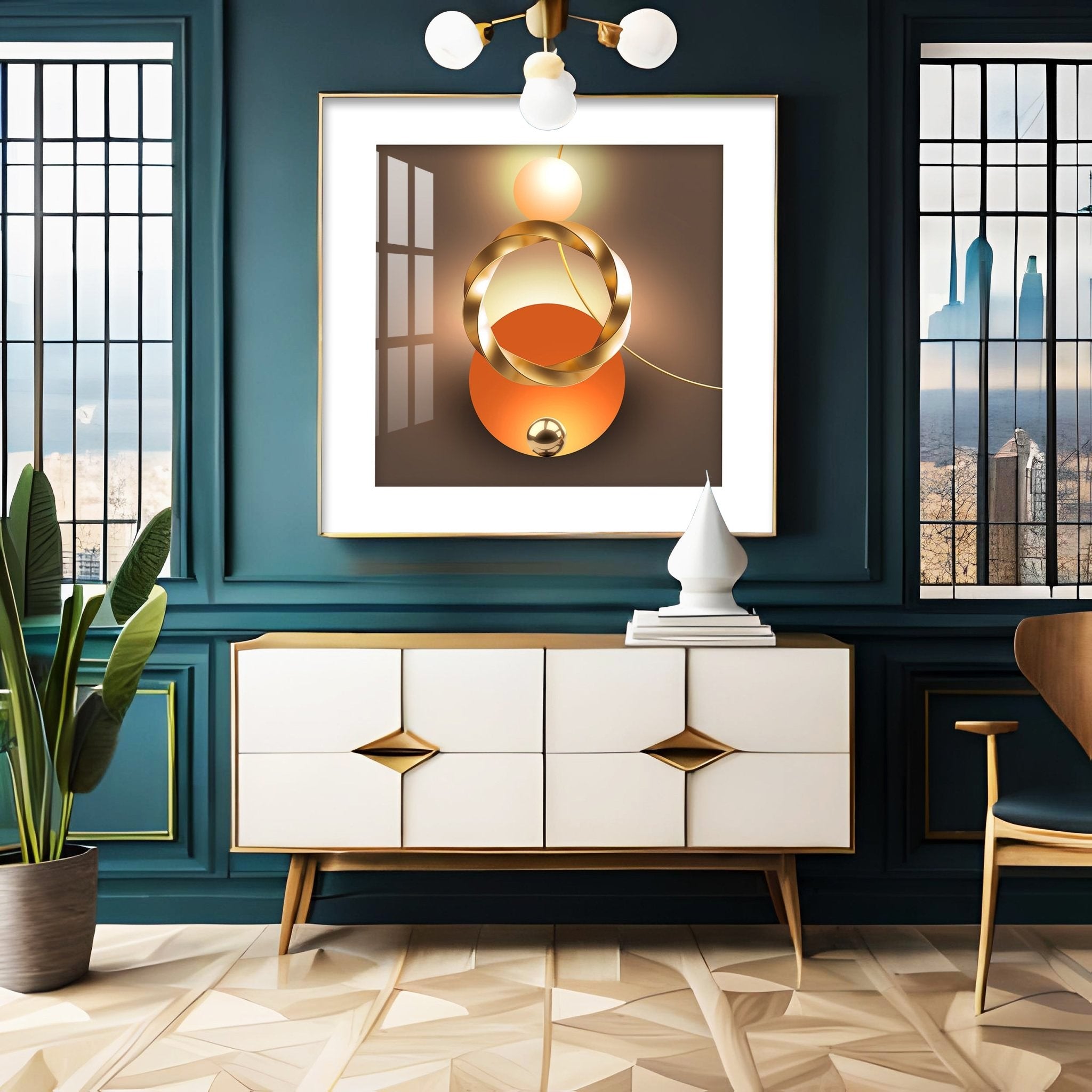 Light And Shadow Premium Acrylic Square Wall Art - The Next Decor