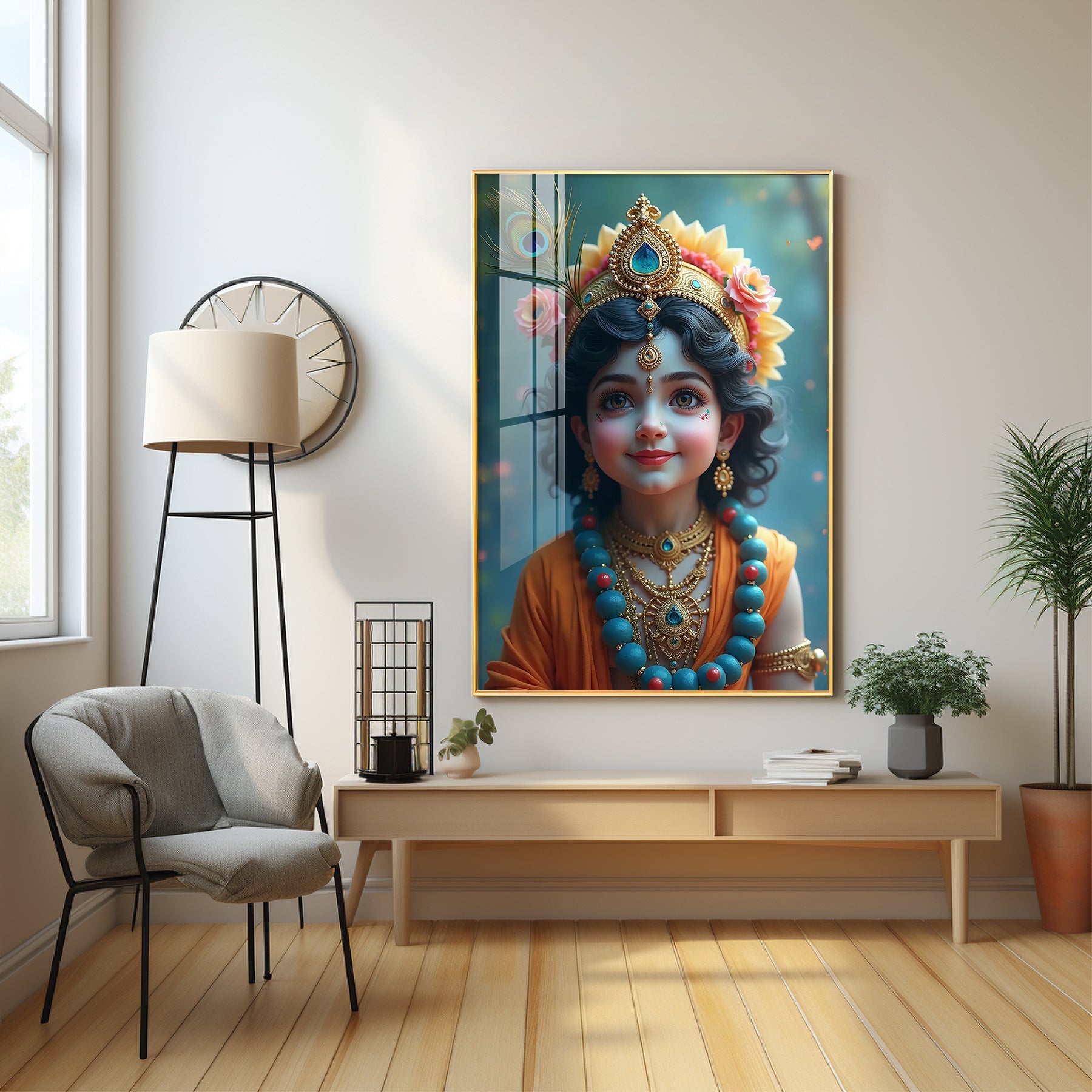 Little Krishna Resonance Premium Acrylic Wall Art - The Next Decor