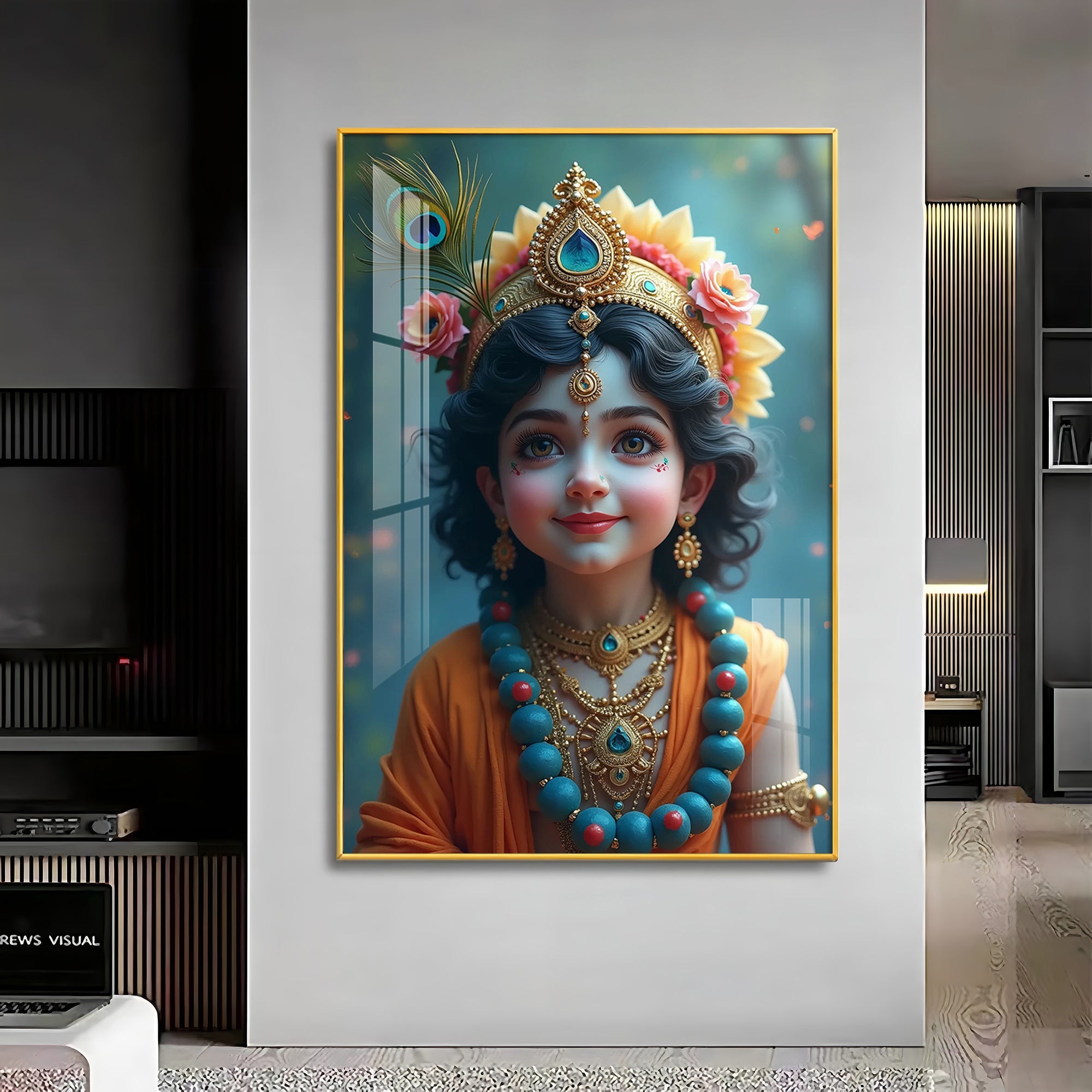 Little Krishna Resonance Premium Acrylic Wall Art - The Next Decor