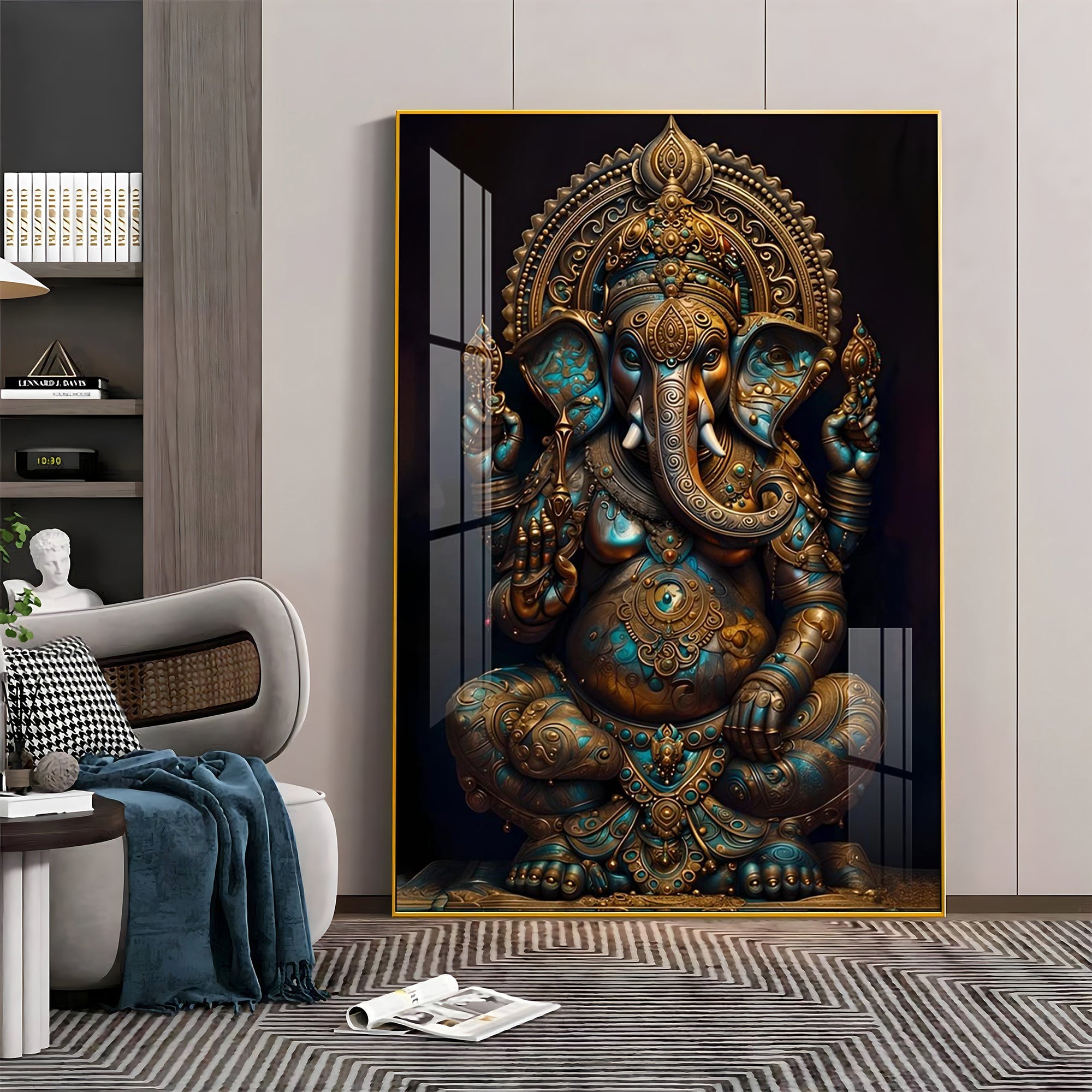 Lord Ganesha Premium Acrylic Vertical Wall Art - The Next Decor