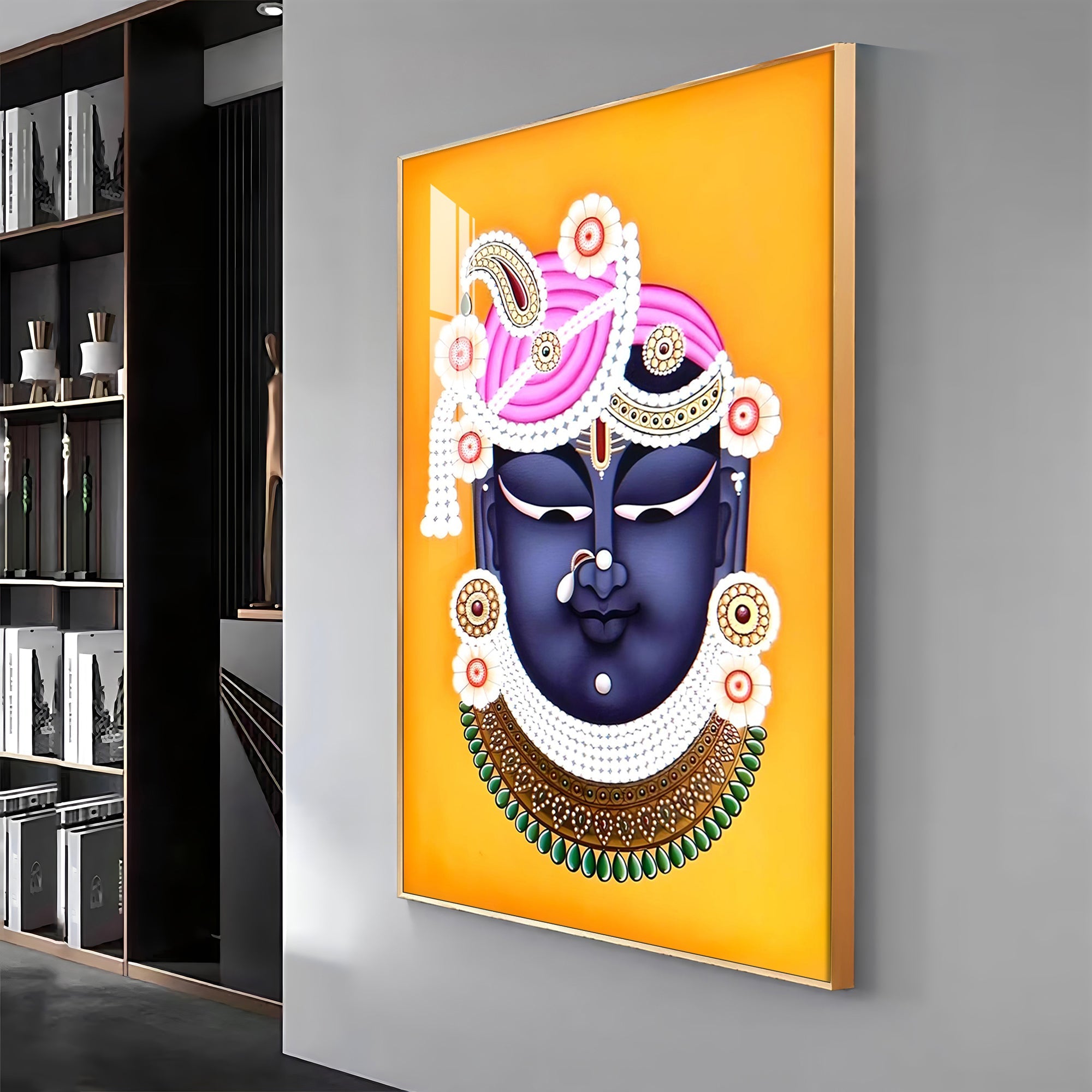 Lord Shreenathji Premium Vertical Acrylic Wall Art - The Next Decor