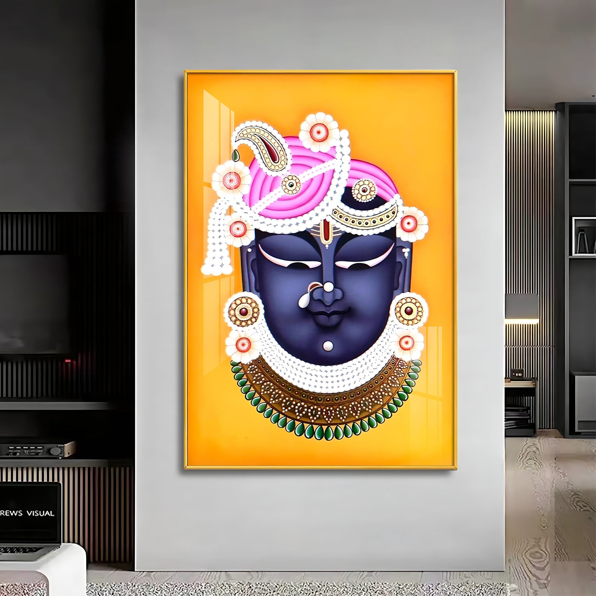 Lord Shreenathji Premium Vertical Acrylic Wall Art - The Next Decor