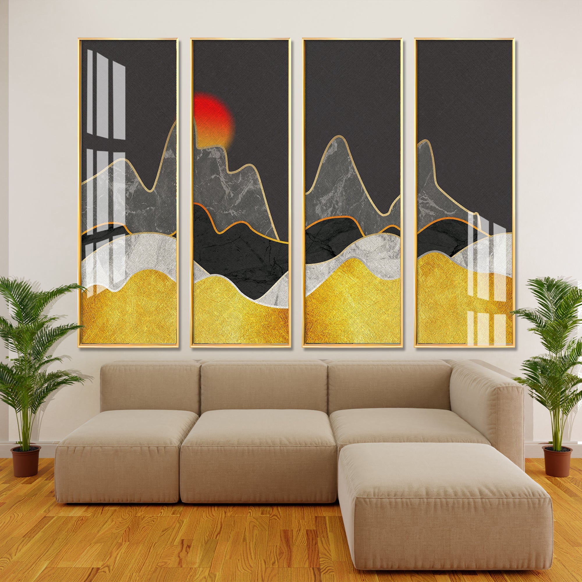 Majestic Night Premium Acrylic Vertical Wall Art (set of 4) - The Next Decor