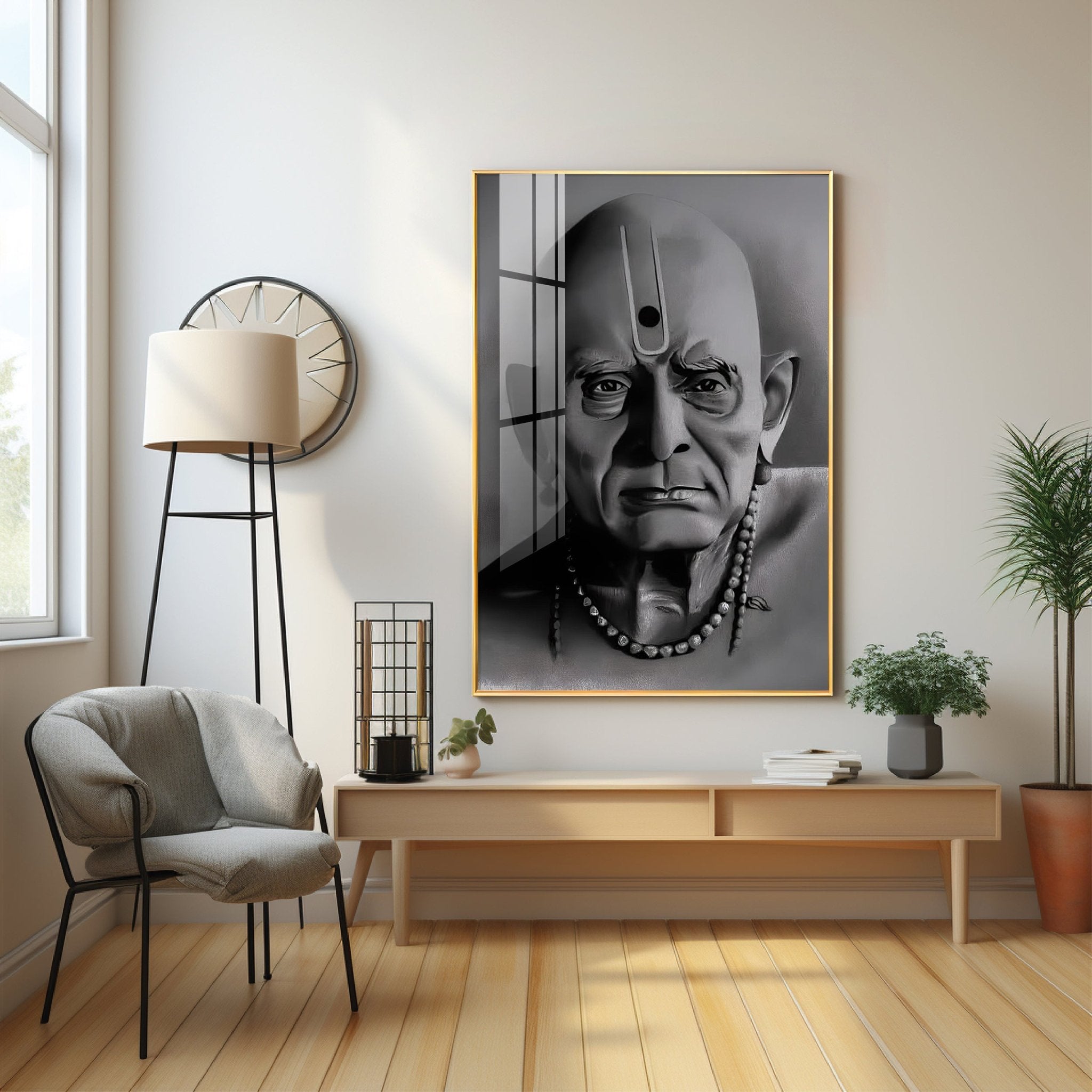 Majesty Shree Swami Samarth Premium Vertical Acrylic Wall Art - The Next Decor