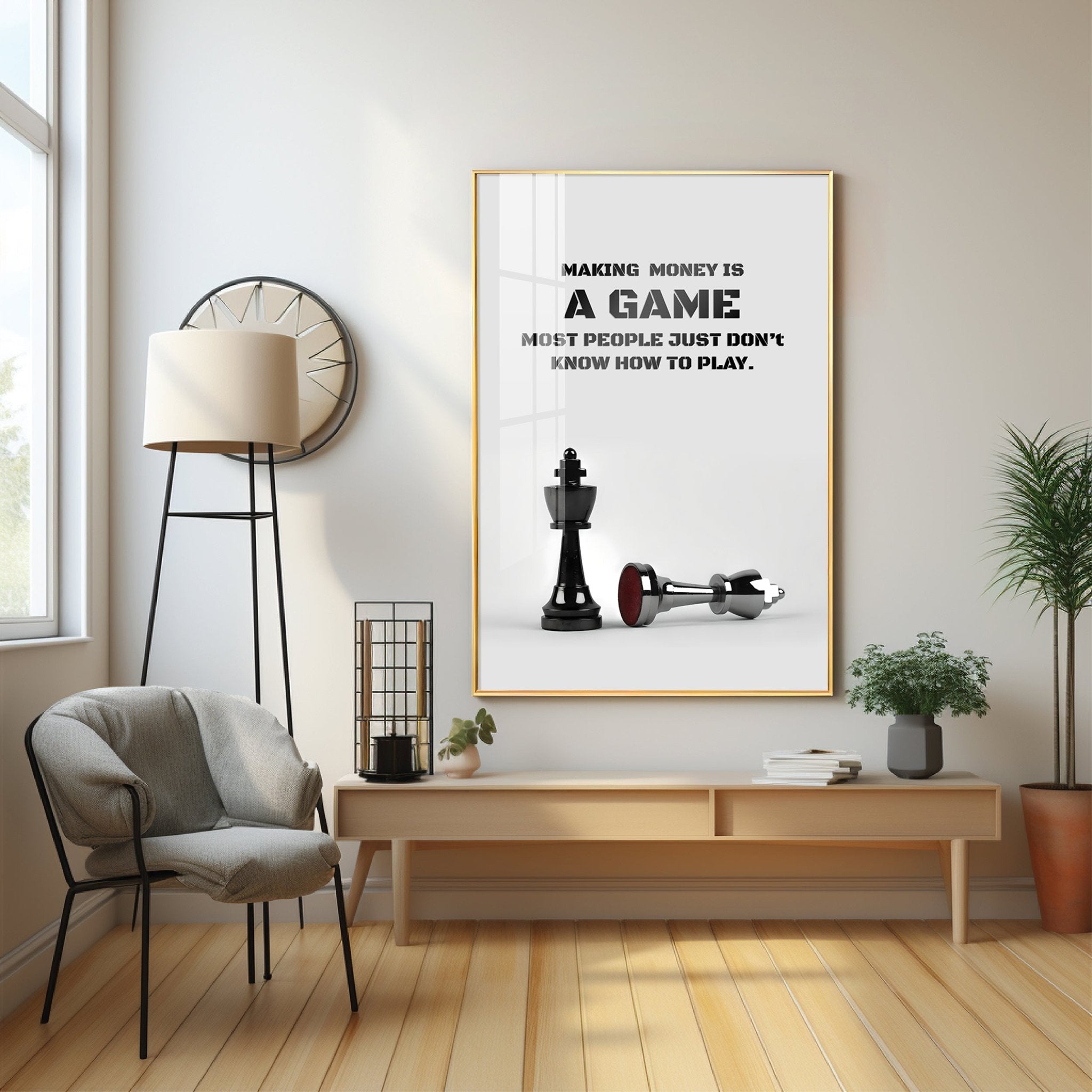 Making Money Is A Game Premium Acrylic Vertical Wall Art - The Next Decor