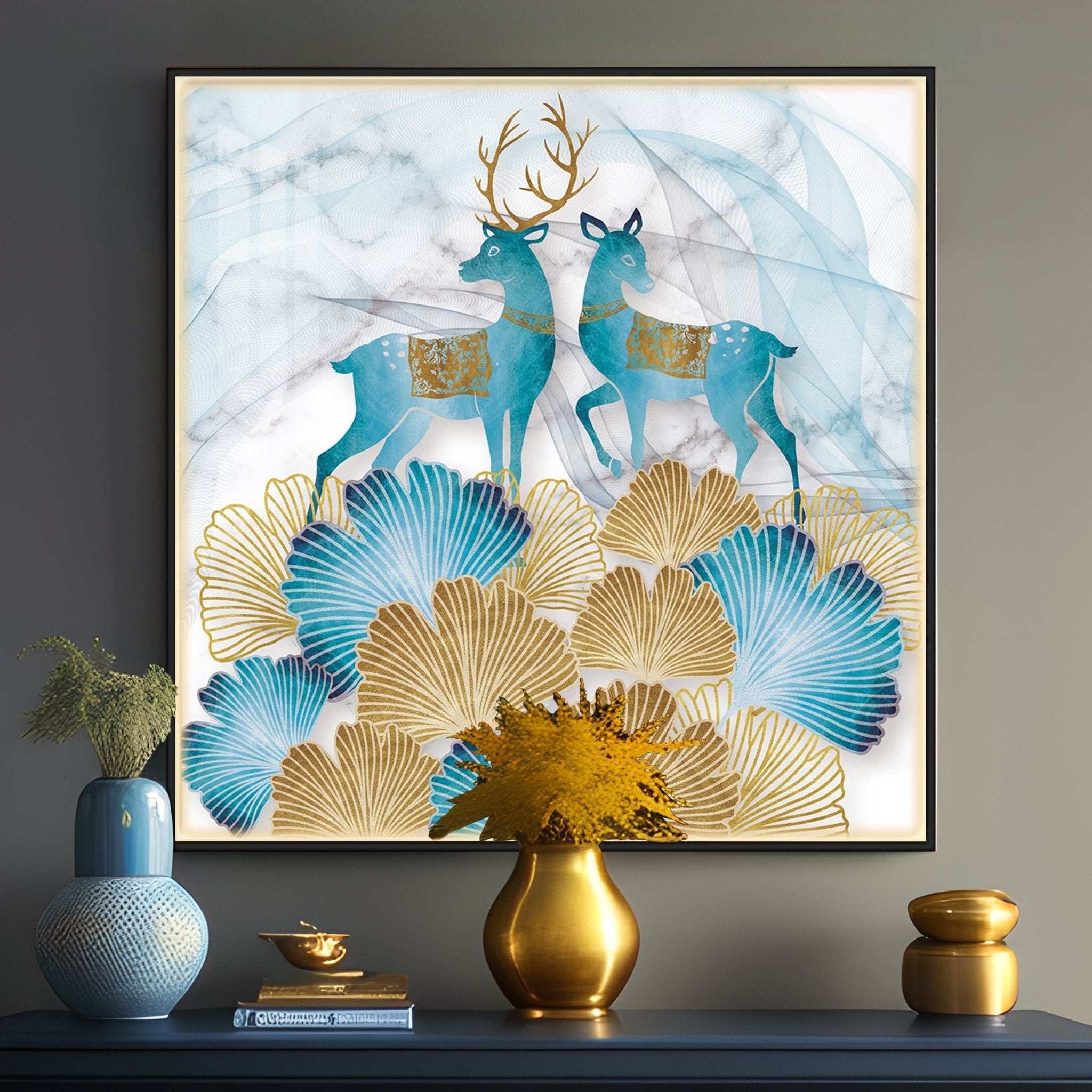 Modern Abstract Art Luxury Crystal Square Wall Art - The Next Decor