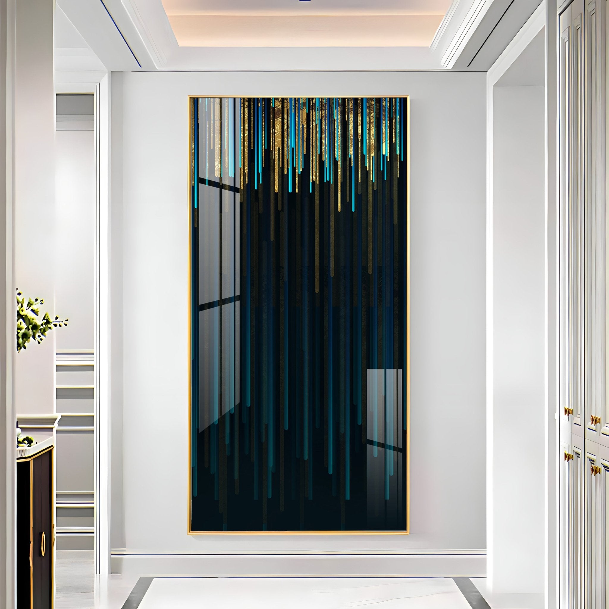 Modern Line Geometric Premium Acrylic Vertical Wall Art - The Next Decor