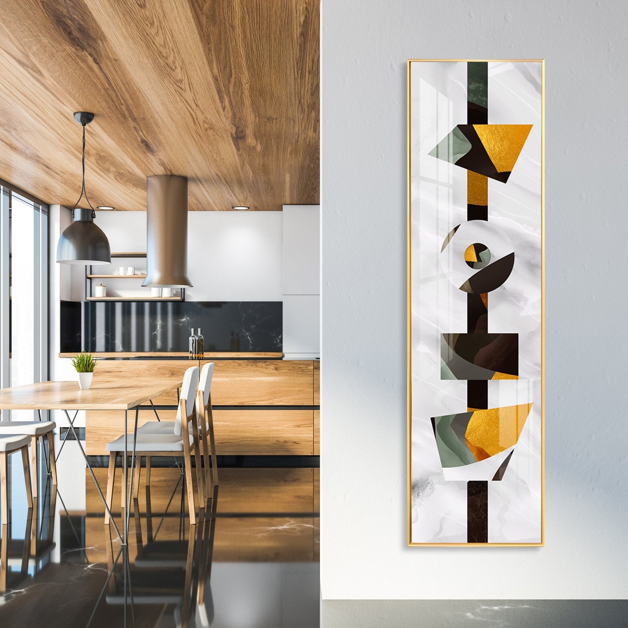 Modern Luxury Art Living Room Entrance Hall Vertical Premium Acrylic Vertical Wall Art - The Next Decor