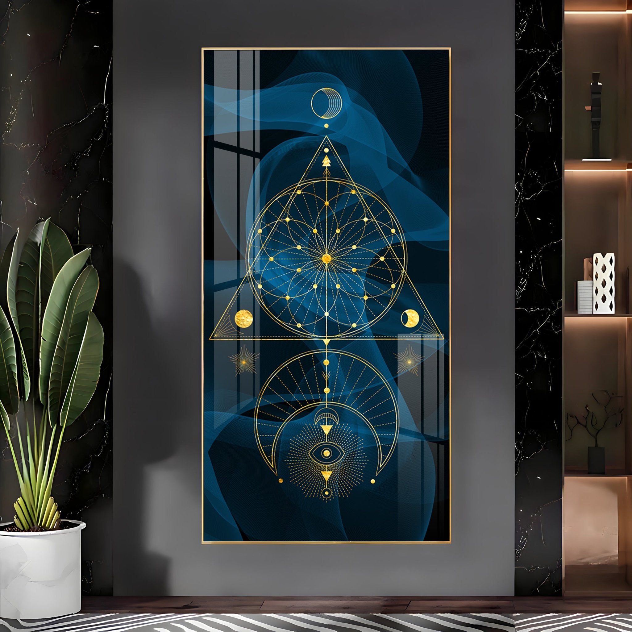 Modern Minimalist Geometric Premium Acrylic Vertical Wall Art - The Next Decor