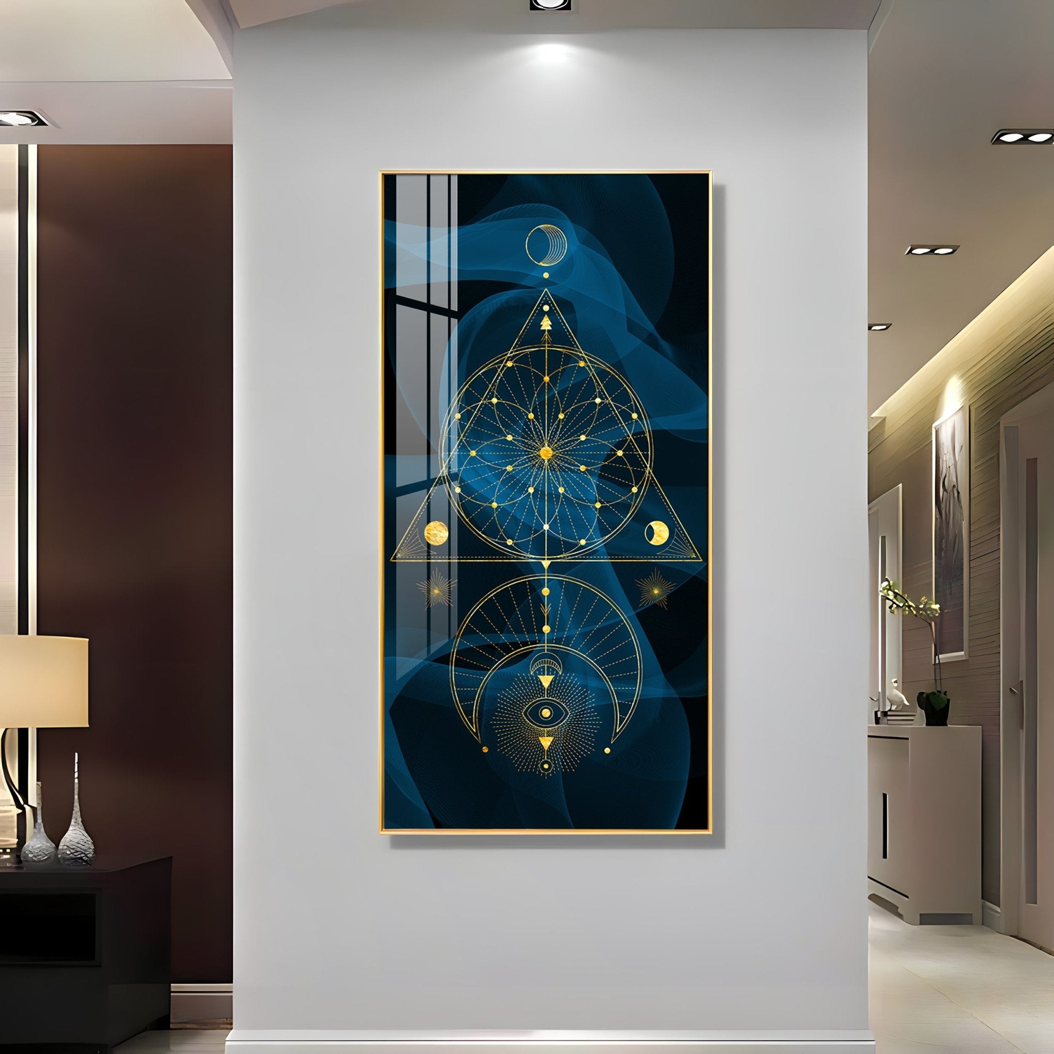 Modern Minimalist Geometric Premium Acrylic Vertical Wall Art - The Next Decor