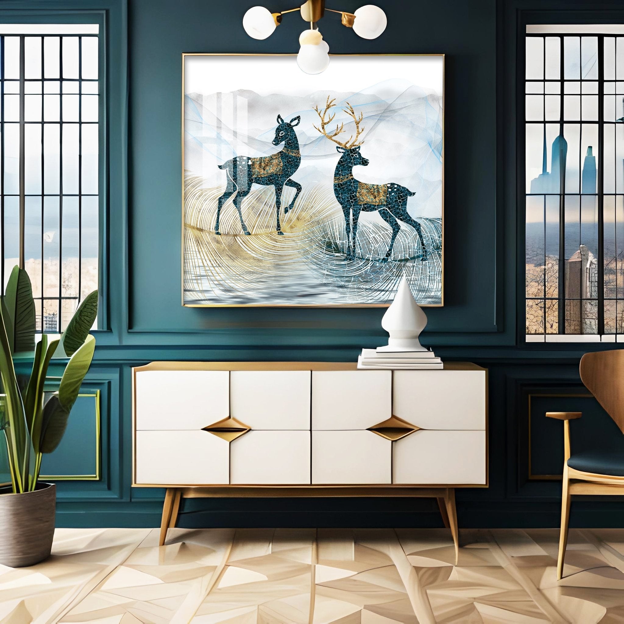 Modern Wildlife Premium Acrylic Square Wall Art - The Next Decor