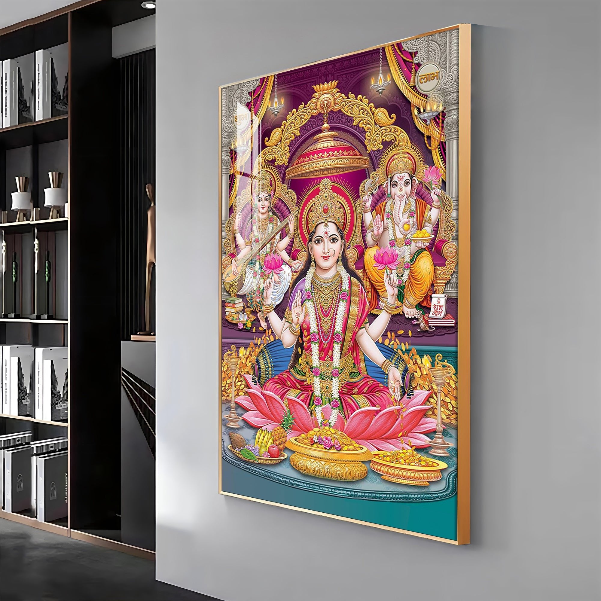 Mural of Hindu Goddesses Premium Acrylic Vertical Wall Art - The Next Decor