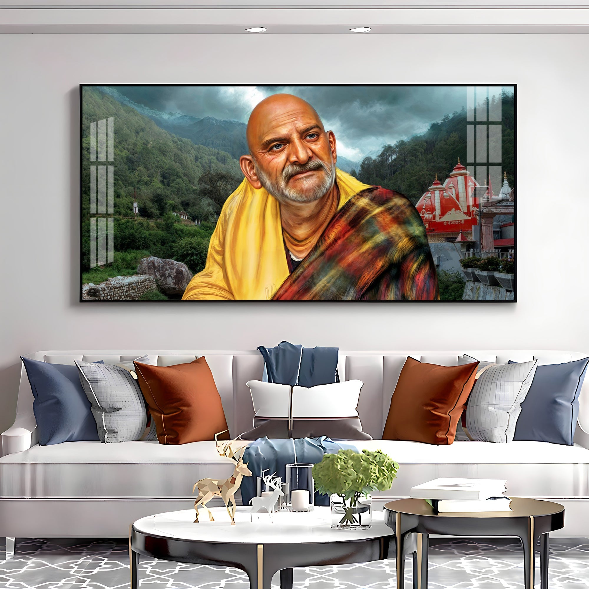 Neem Karoli Baba Ji Premium Acrylic Horizontal Wall Art - The Next Decor