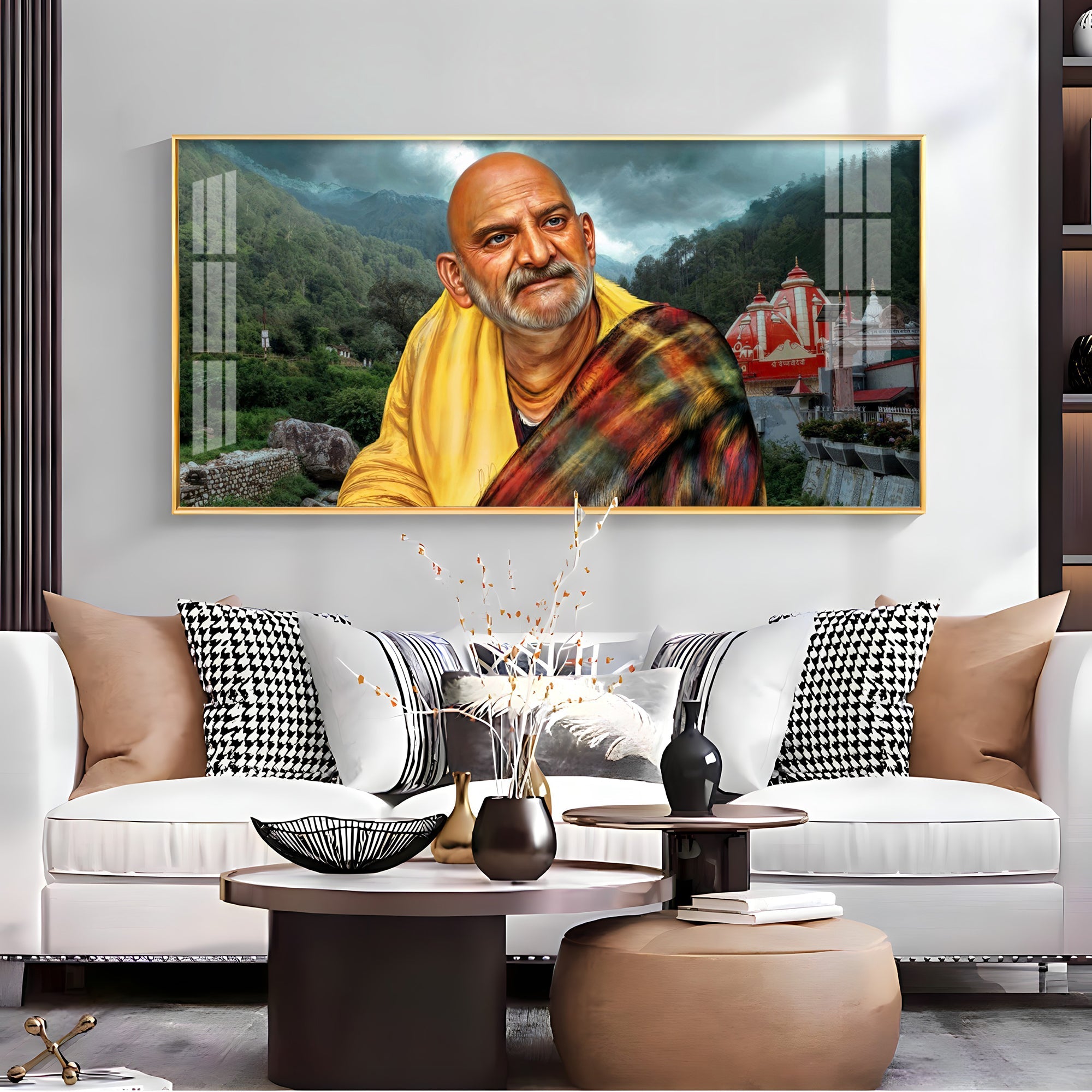 Neem Karoli Baba Ji Premium Acrylic Horizontal Wall Art - The Next Decor