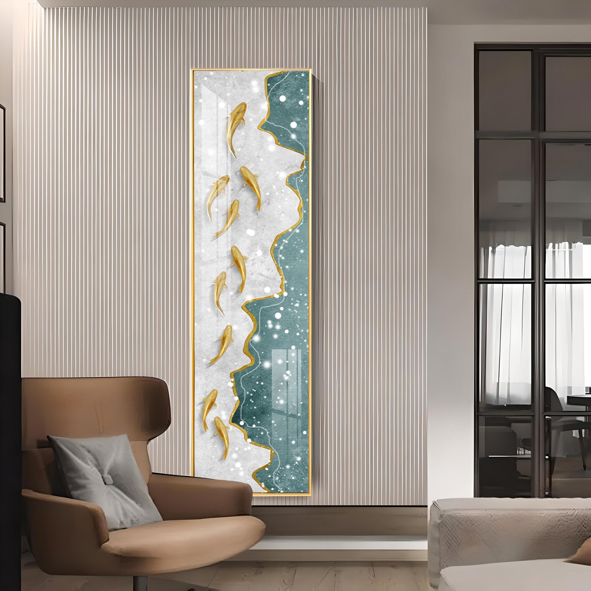 Out of The Box Luxury Crystal Vertical Wall Art - The Next Decor