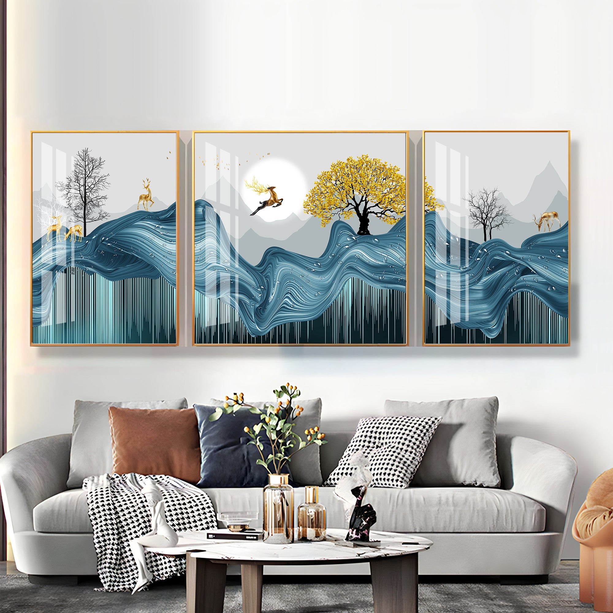 Positive Morning Premium Acrylic Wall Art (Set of 3) - The Next Decor