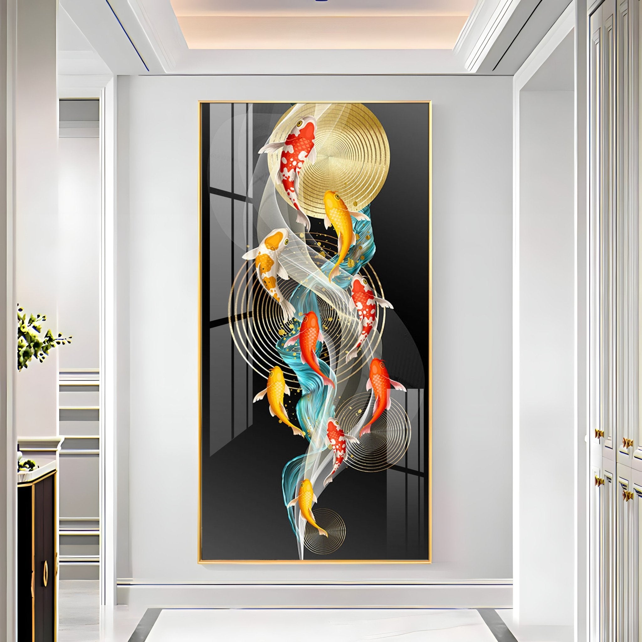 Rejoice Koi Fishes Luxury Crystal Wall Art - The Next Decor