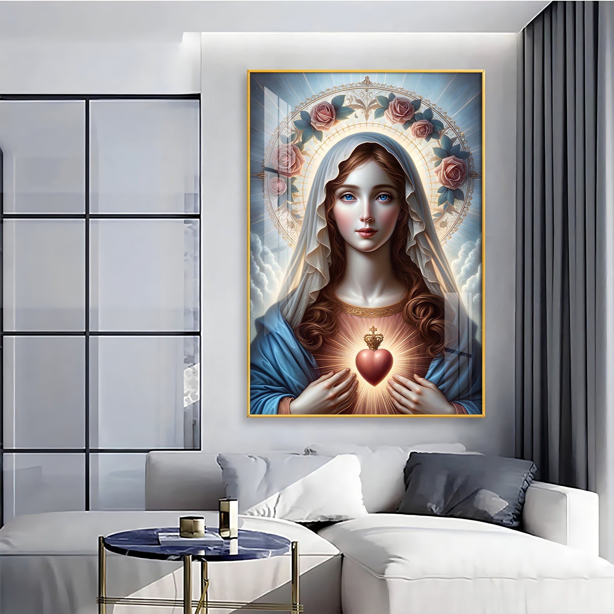 Sacred Heart Serenity Premium Acrylic Vertical Wall Art - The Next Decor
