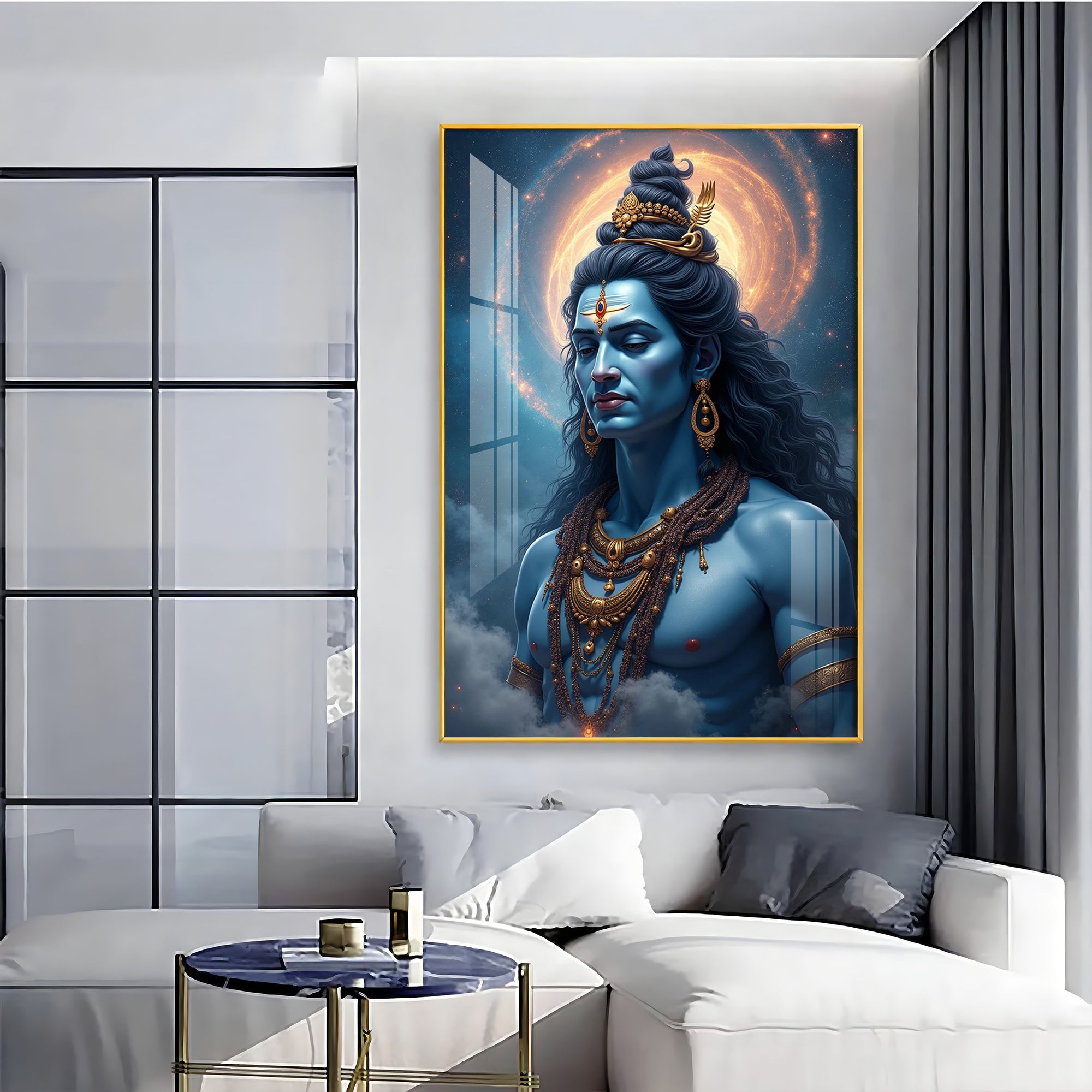 Sacred Vision Of Lord Shiva Premium Acrylic Wall Art - The Next Decor