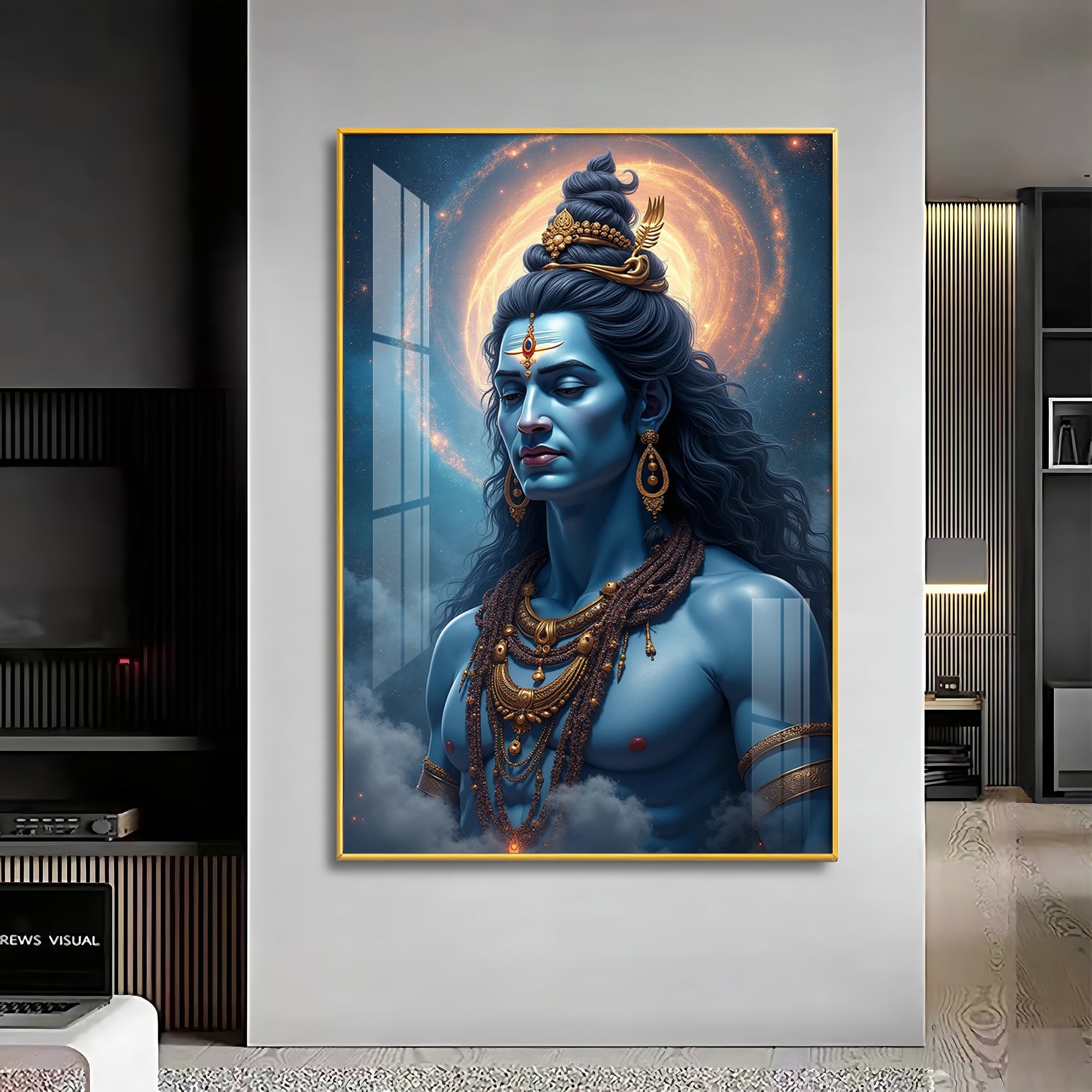 Sacred Vision Of Lord Shiva Premium Acrylic Wall Art - The Next Decor