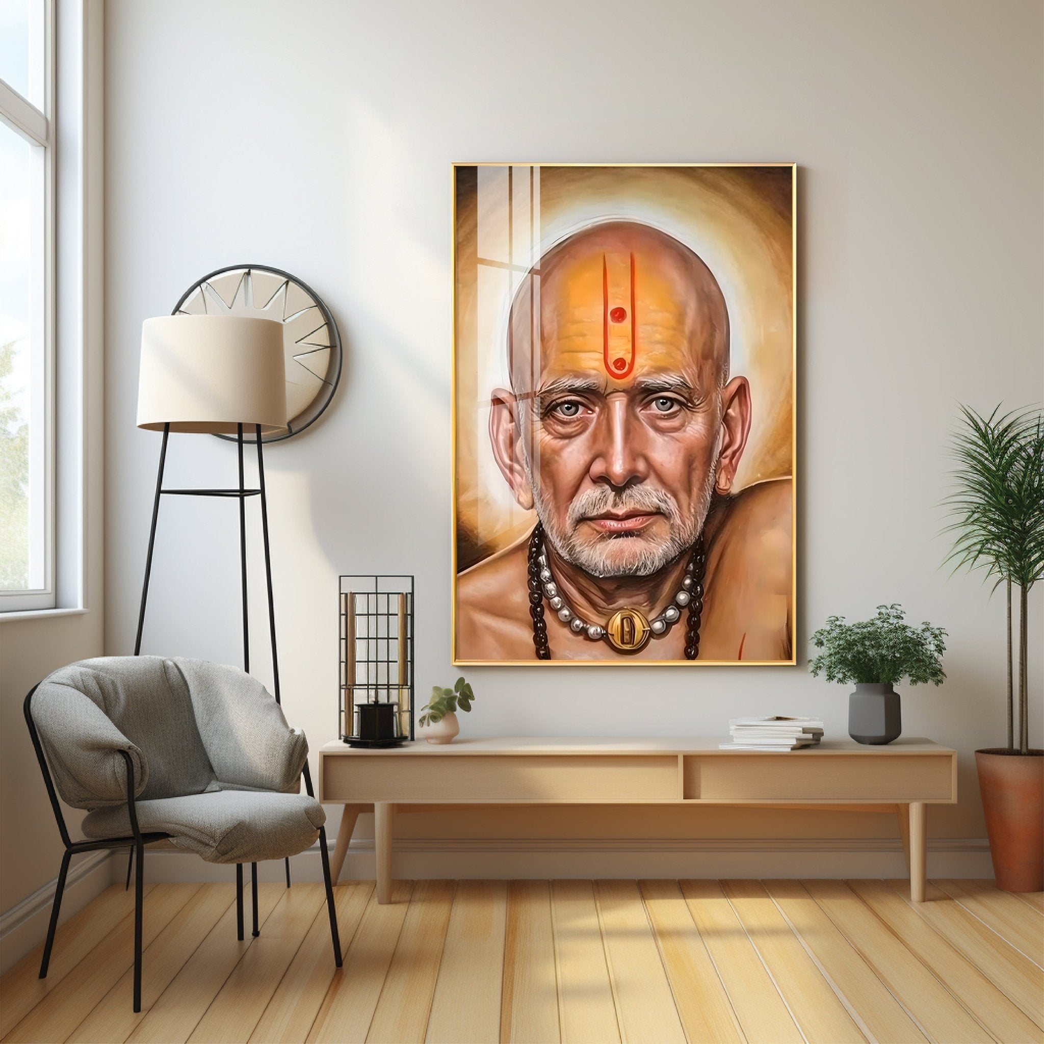 Serenity Shri Swami Samartha Premium Vertical Acrylic Wall Art - The Next Decor