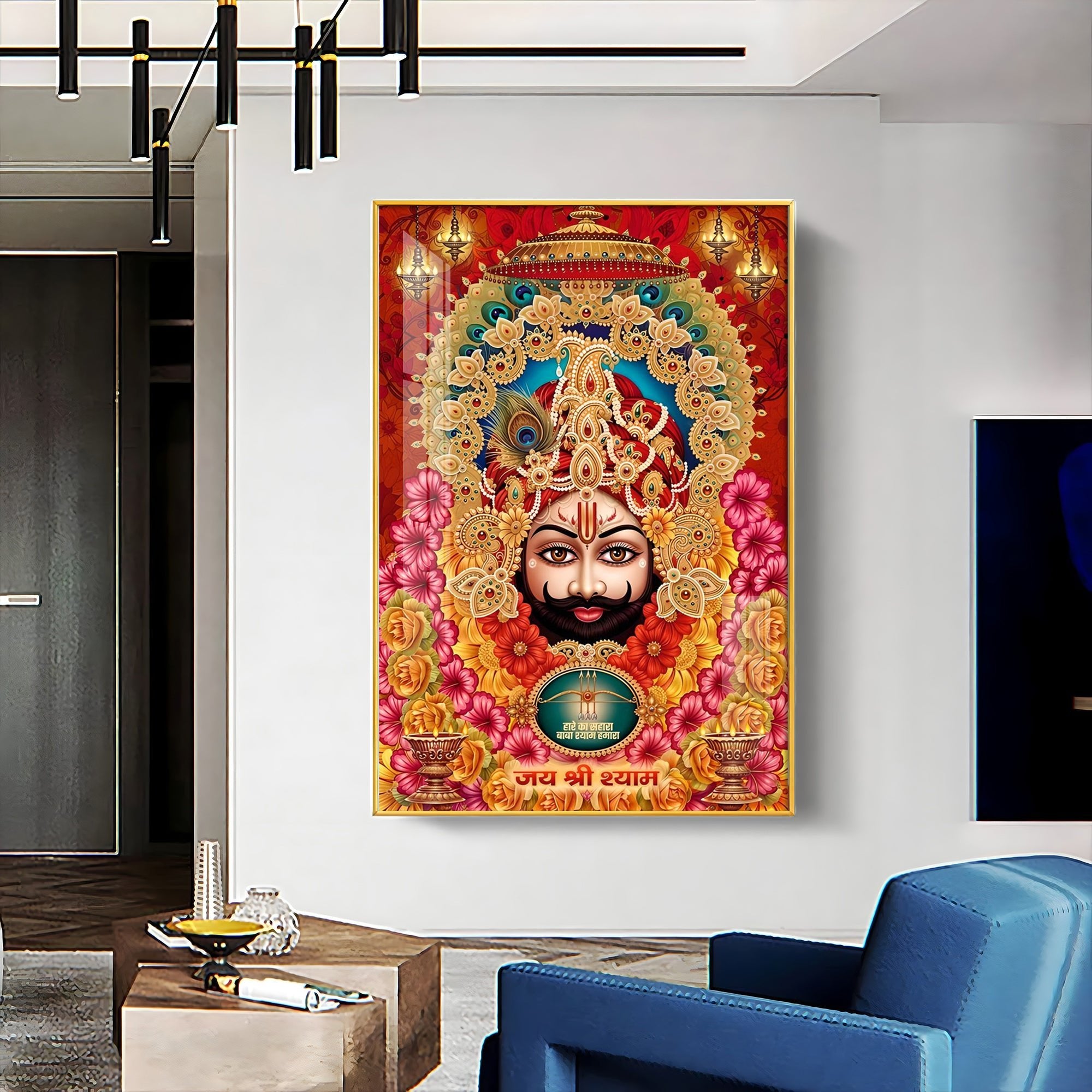 Shree Lakhdatar Premium Acrylic Vertical Wall Art - The Next Decor