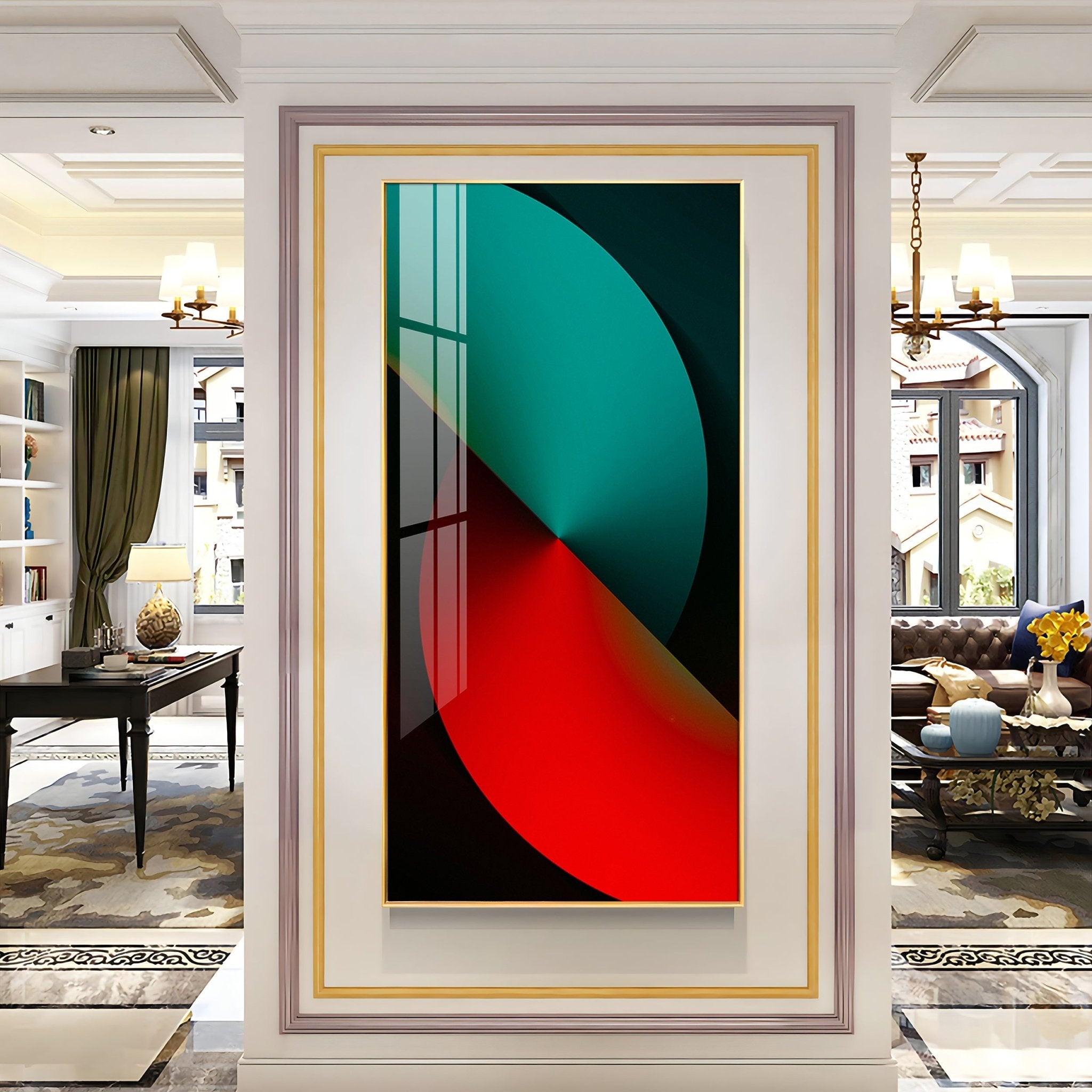 Sierra Dark Abstract Premium Acrylic Vertical Wall Art - The Next Decor