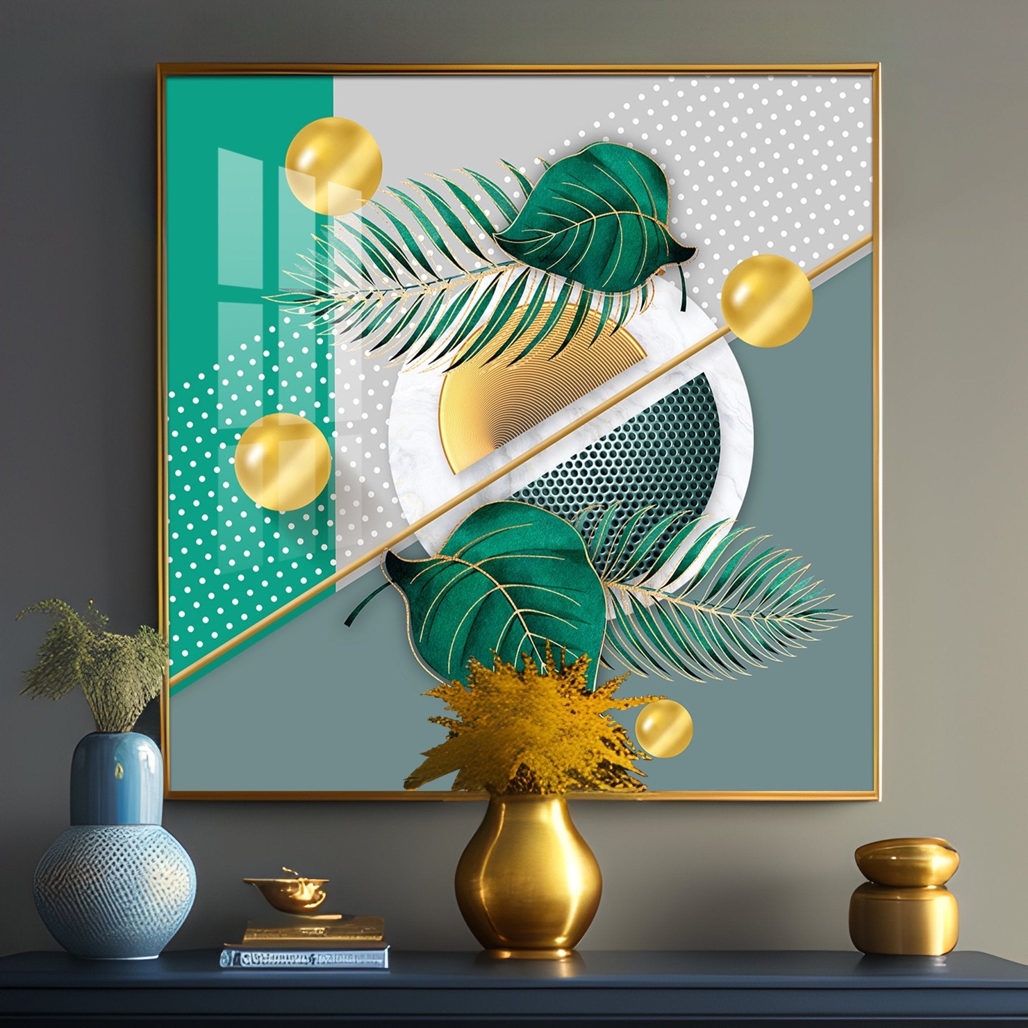 Simple And Light Luxury Interior Premium Acrylic Square Wall Art - The Next Decor