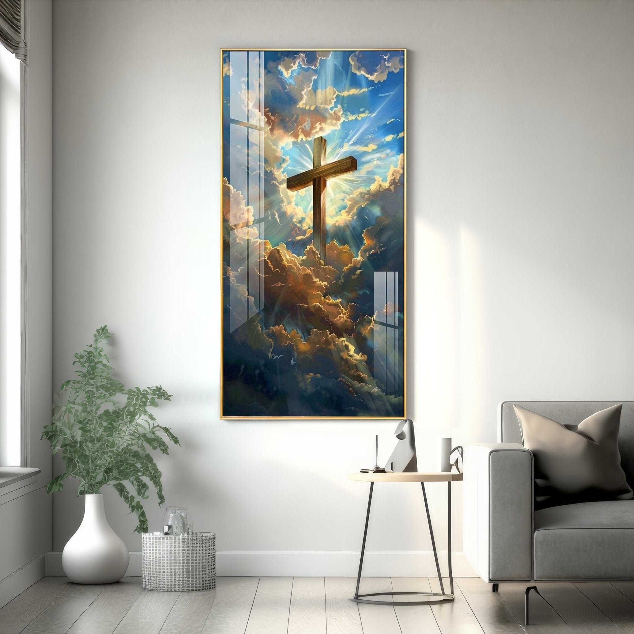 Skyward Crucifix Premium Acrylic Wall Art - The Next Decor