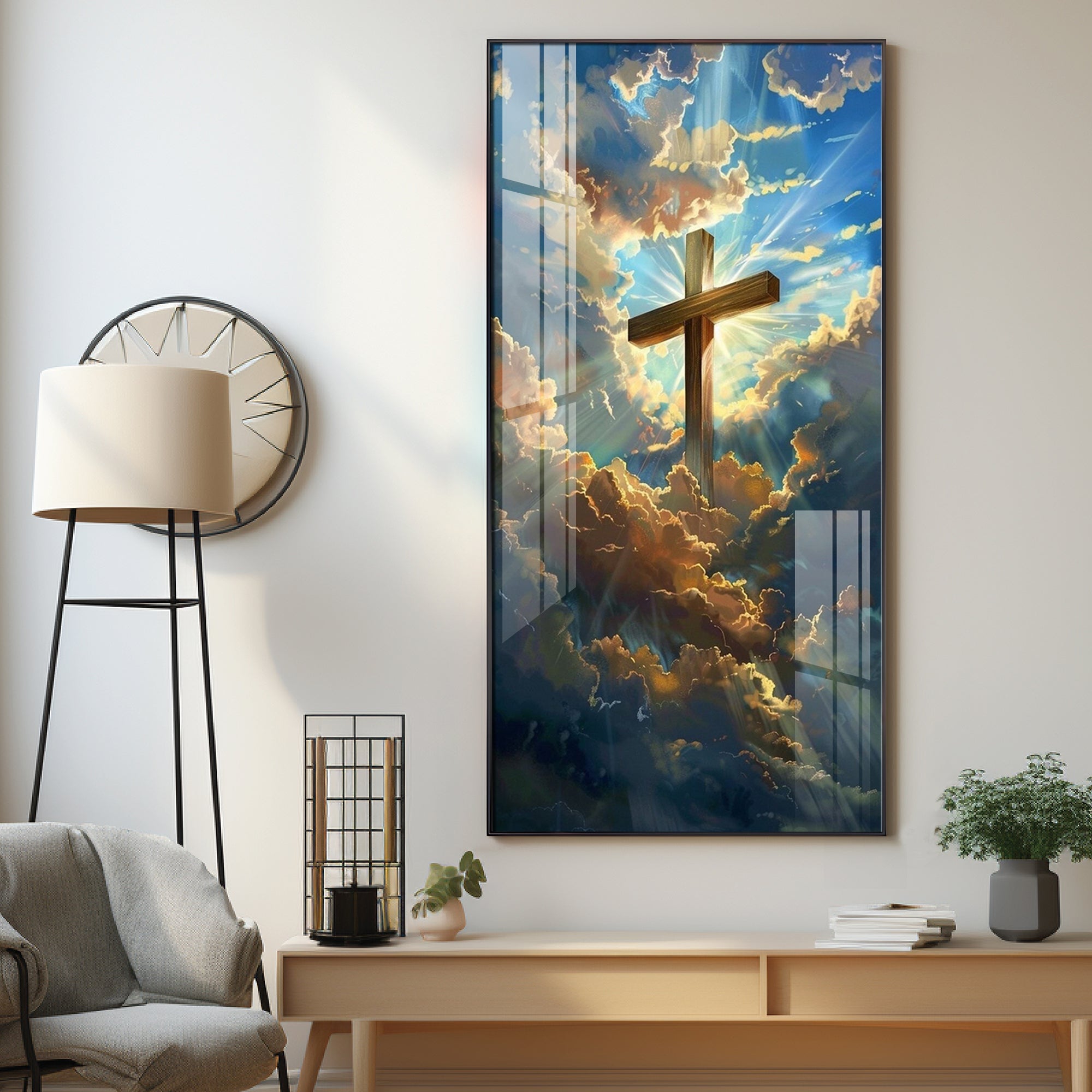 Skyward Crucifix Premium Acrylic Wall Art - The Next Decor