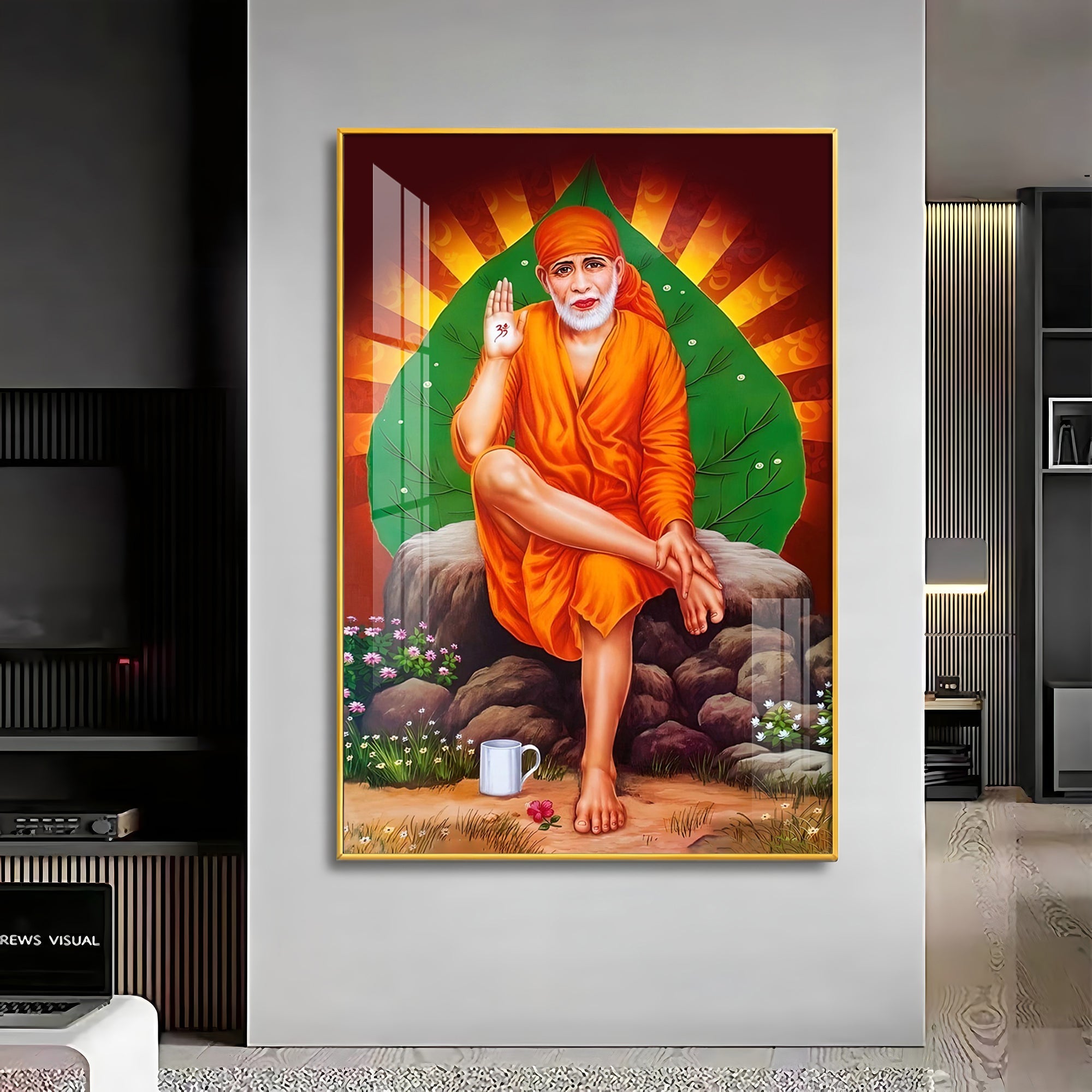 Sri Sai's Blessing Premium Vertical Acrylic Wall Art - The Next Decor