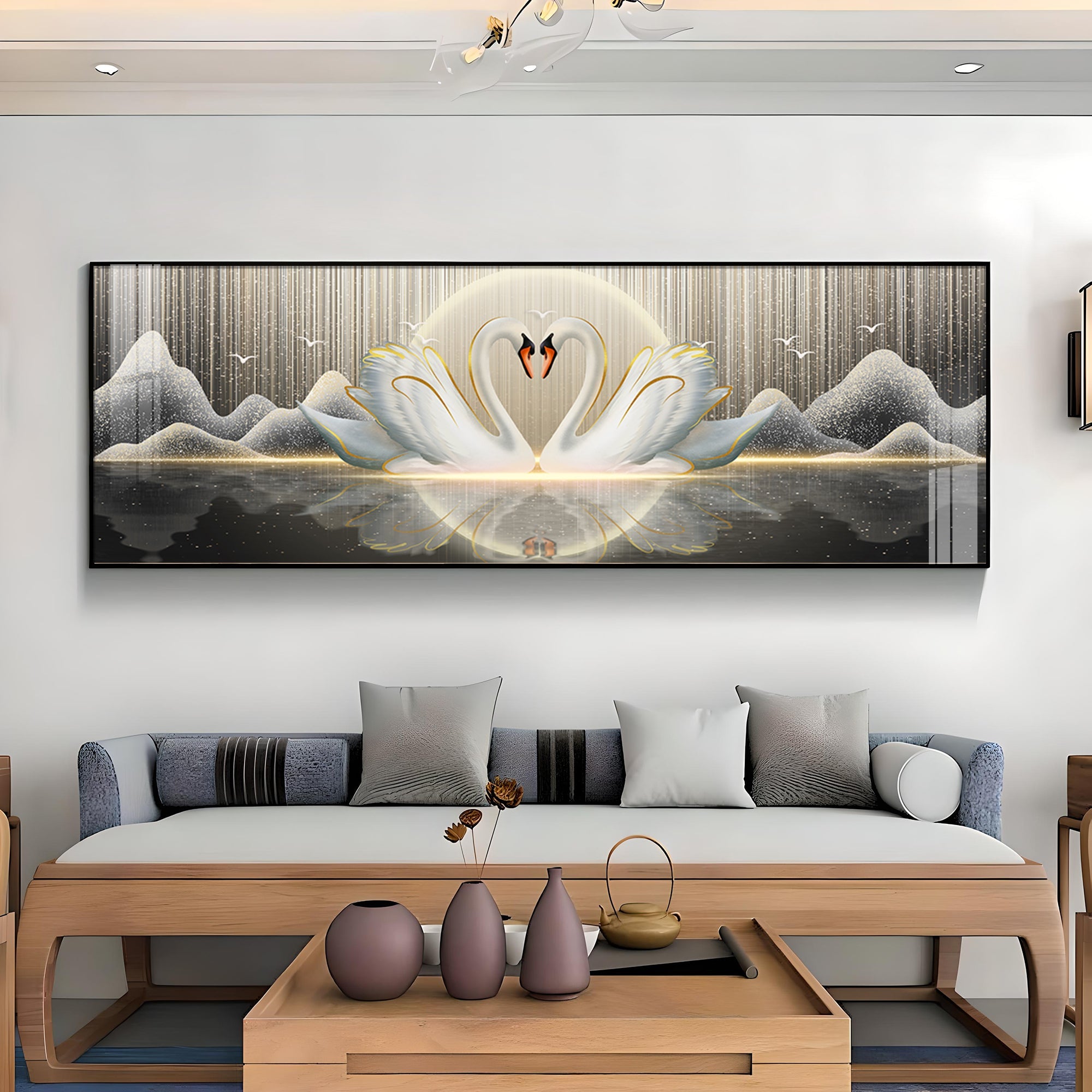 Swanscape Serenity Premium Acrylic Horizontal Wall Art - The Next Decor