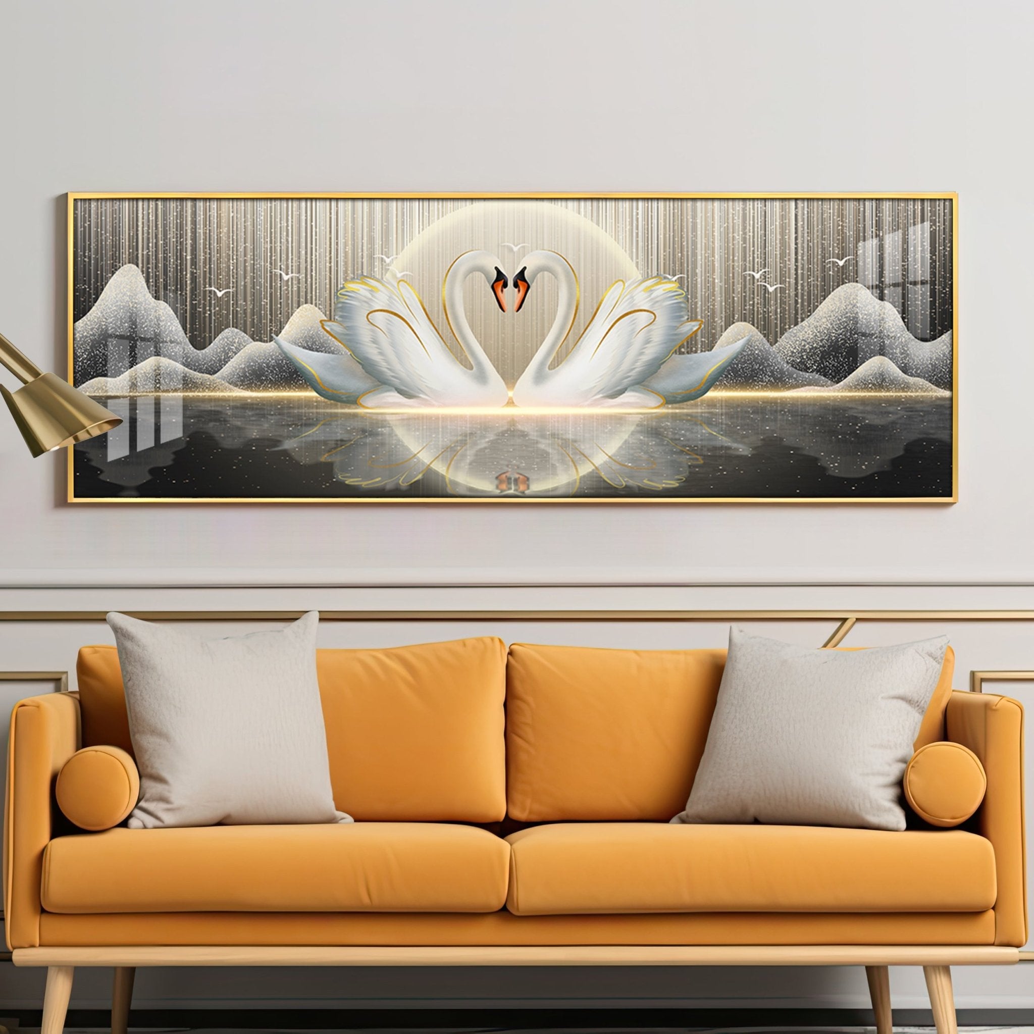 Swanscape Serenity Premium Acrylic Horizontal Wall Art - The Next Decor