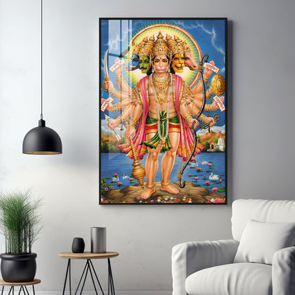 The Mighty Hanuman Premium Vertical Acrylic Wall Art - The Next Decor