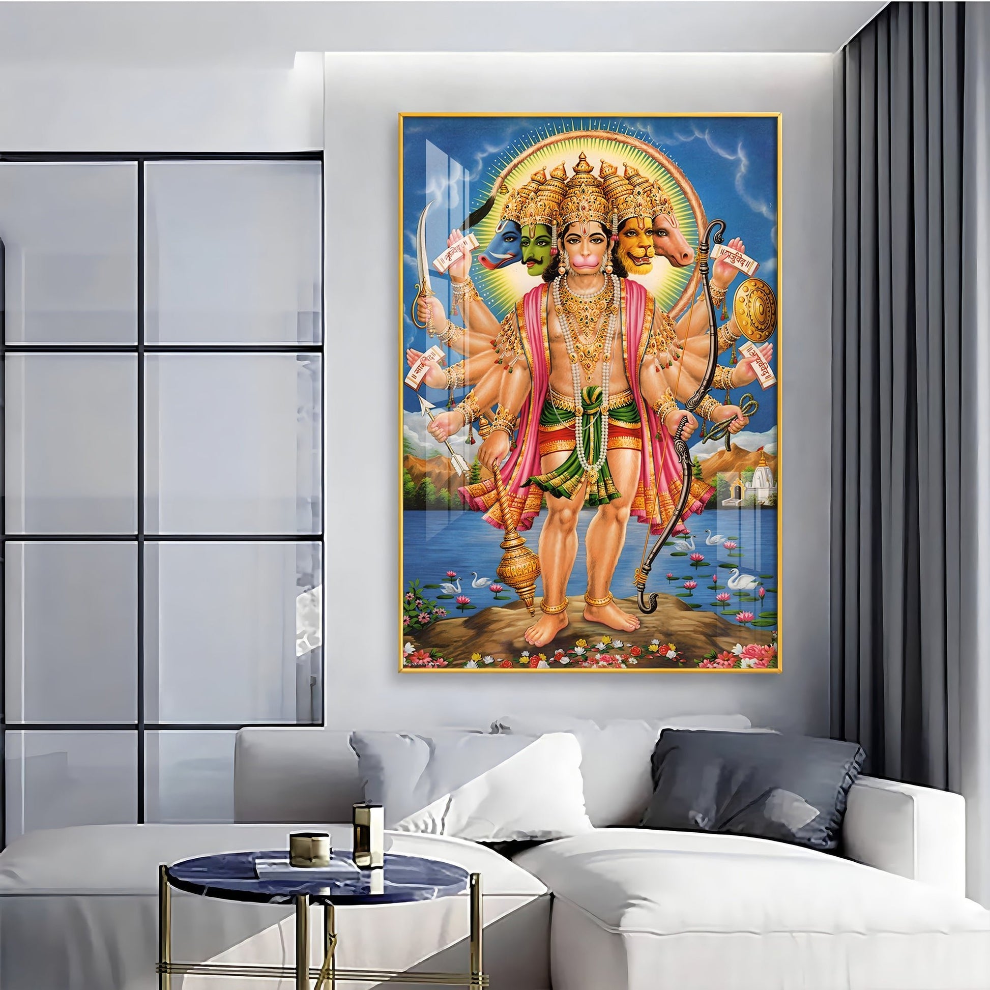 The Mighty Hanuman Premium Vertical Acrylic Wall Art - The Next Decor