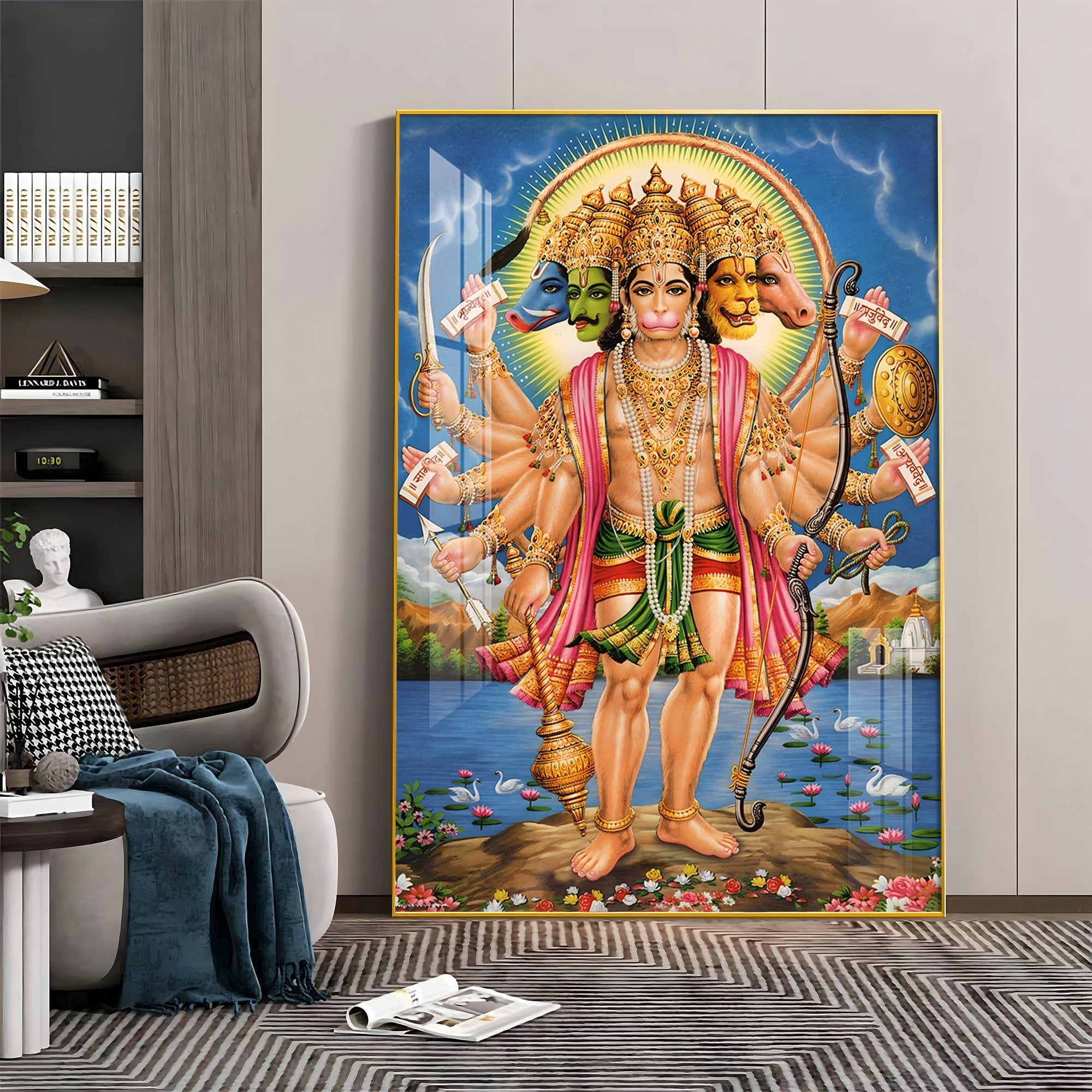 The Mighty Hanuman Premium Vertical Acrylic Wall Art - The Next Decor