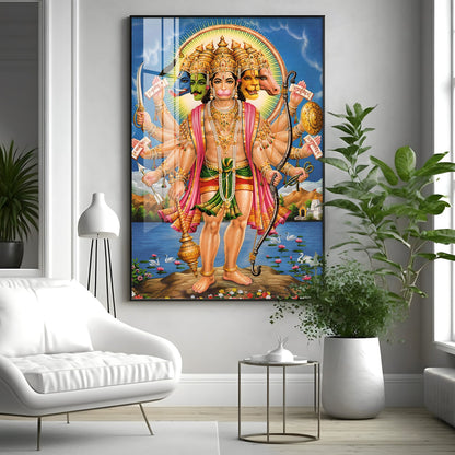 The Mighty Hanuman Premium Vertical Acrylic Wall Art - The Next Decor