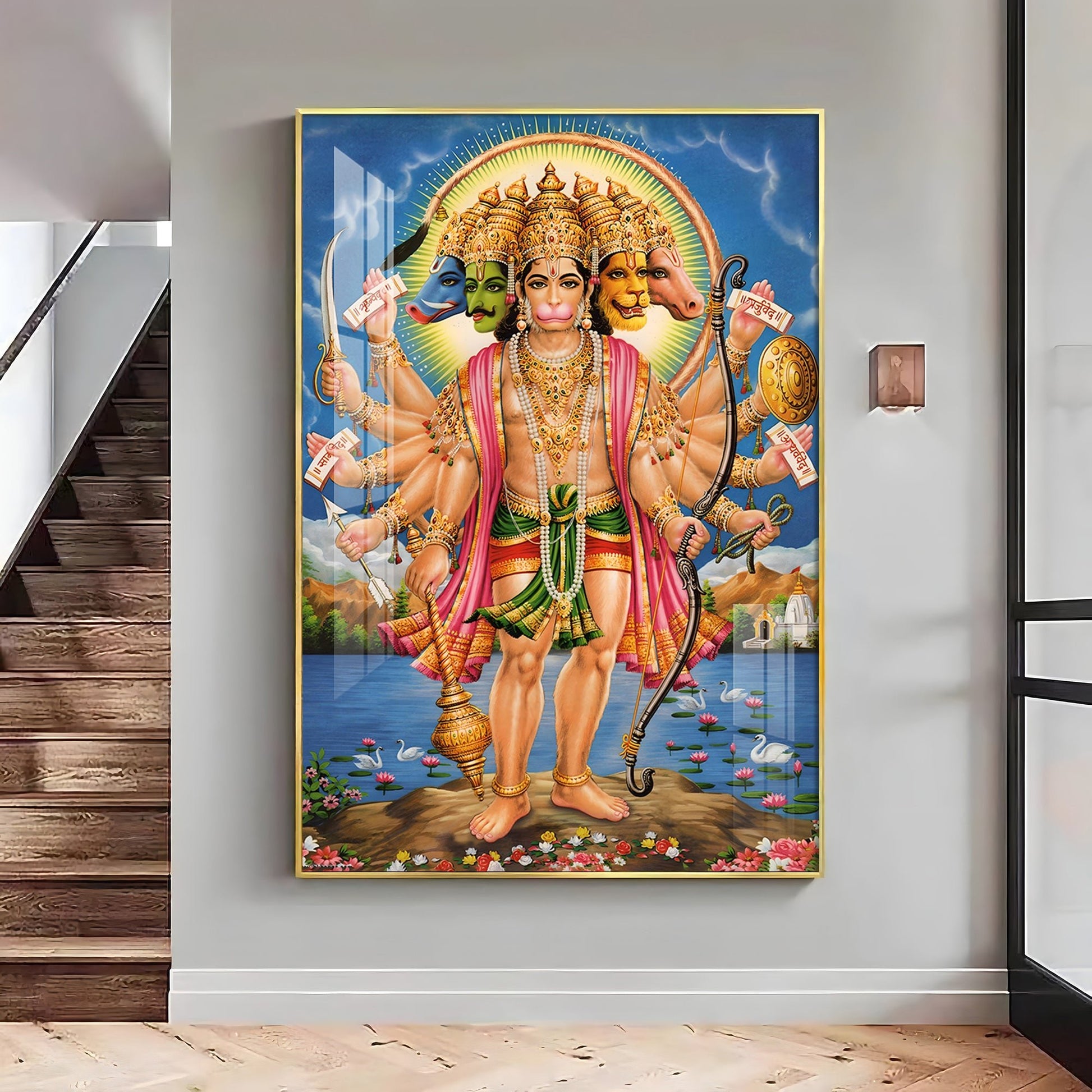 The Mighty Hanuman Premium Vertical Acrylic Wall Art - The Next Decor